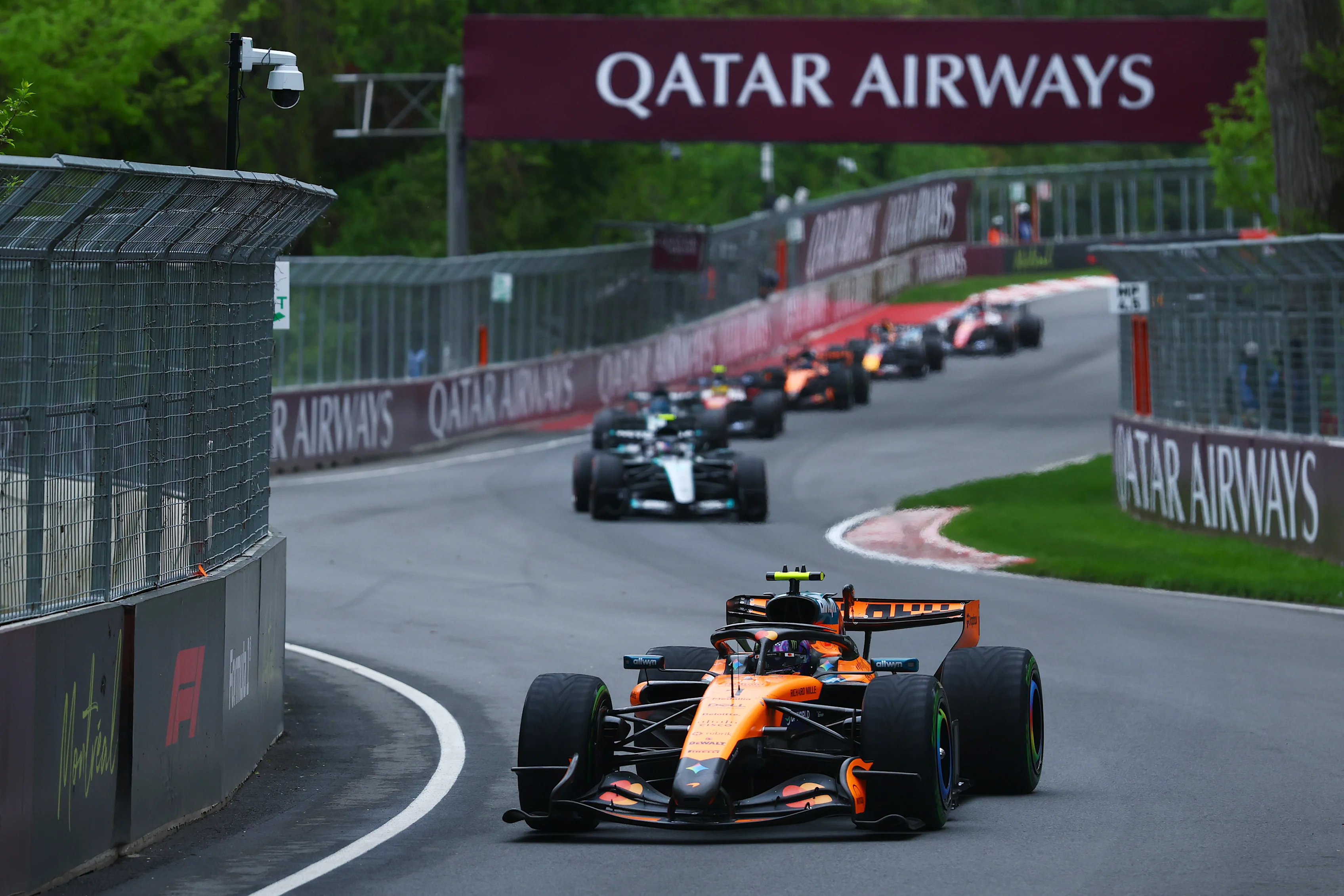 MONTREAL, QUEBEC - MAY 24: Lando Norris of Great Britain driving the (1) McLaren MCL40 Mercedes