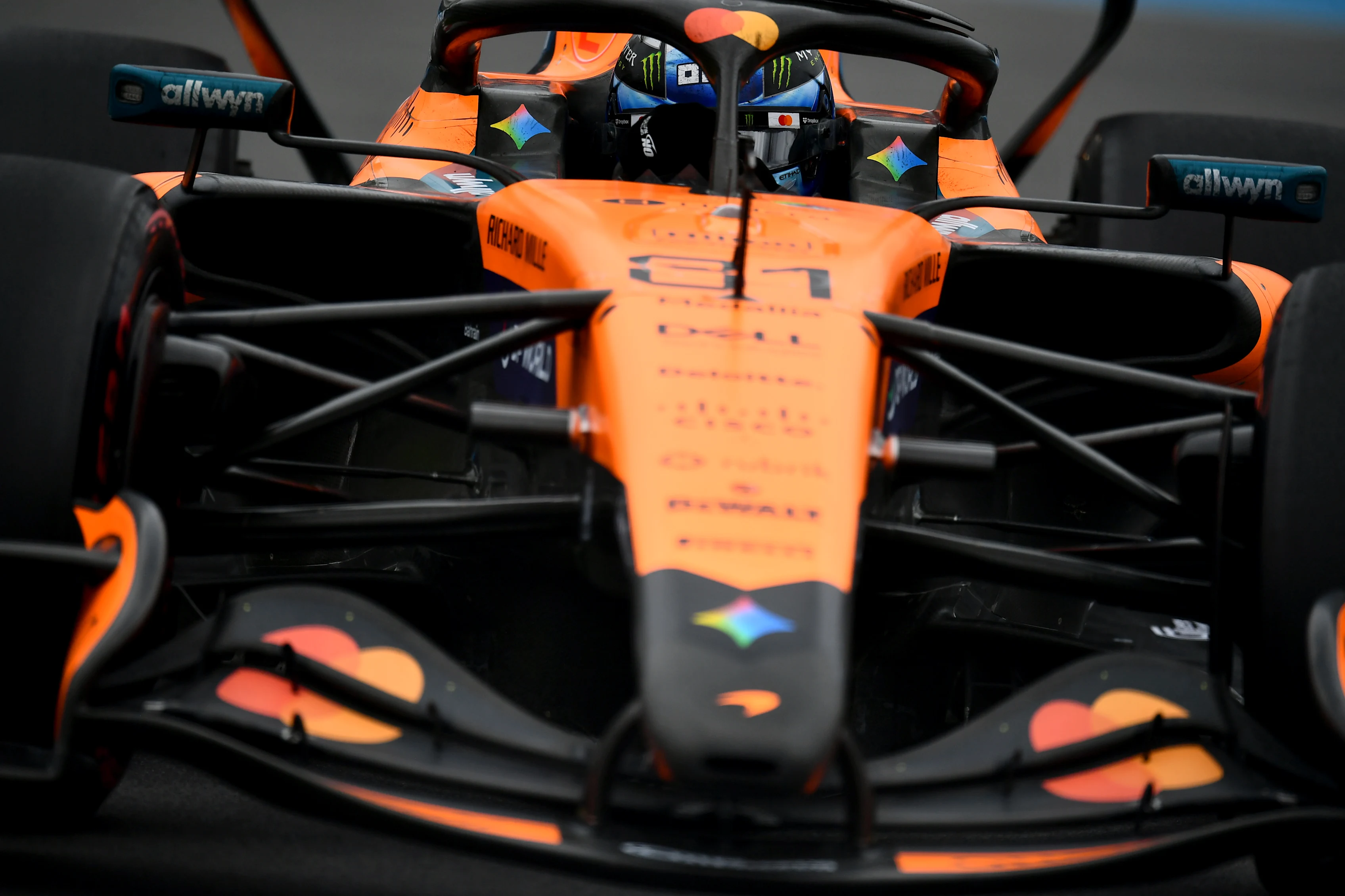 MONTREAL, QUEBEC - MAY 24: Oscar Piastri of Australia driving the (81) McLaren MCL40 Mercedes on