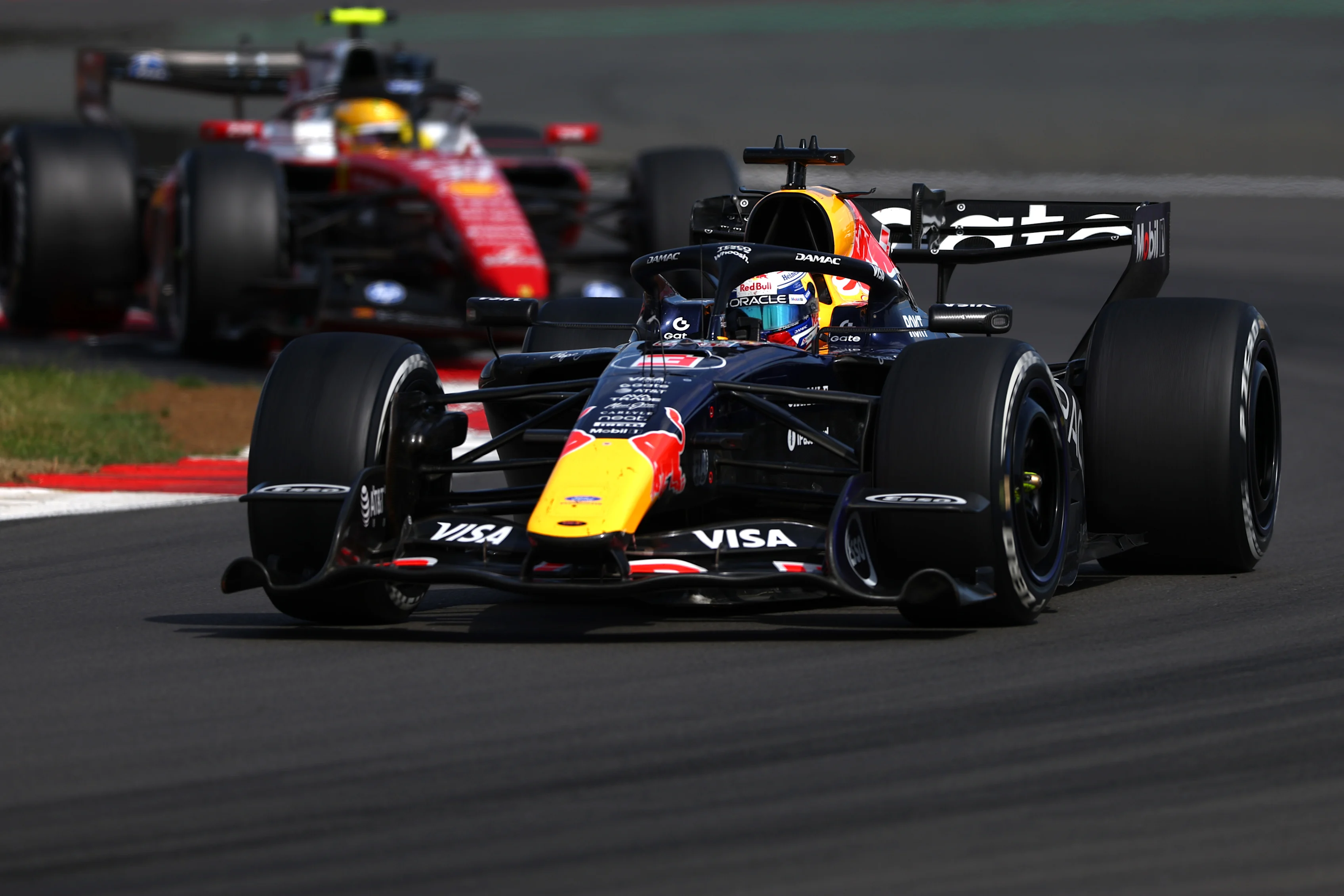 NORTHAMPTON, ENGLAND - JULY 05: Max Verstappen of the Netherlands driving the (3) Oracle Red Bull