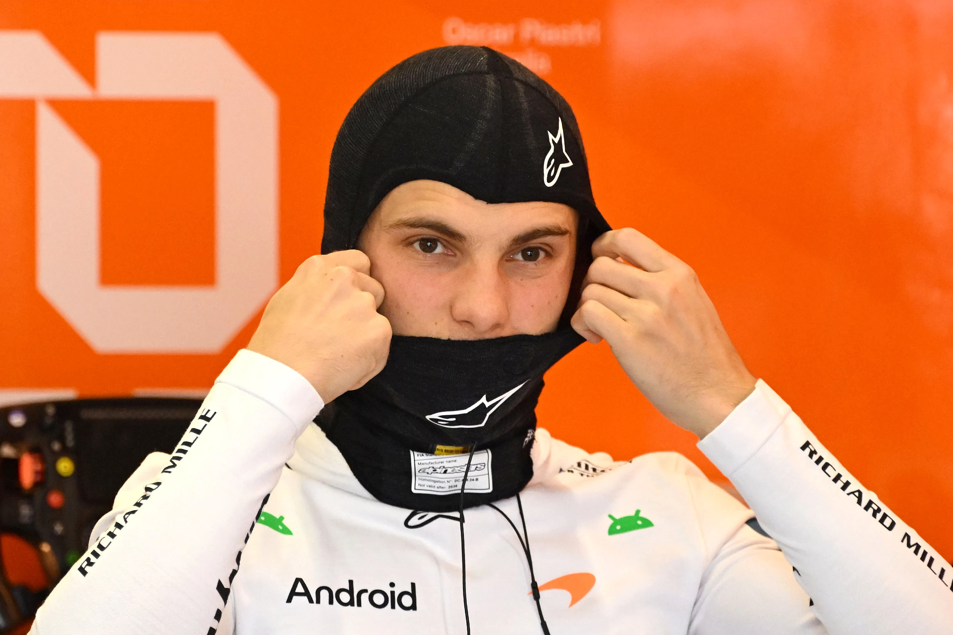 NORTHAMPTON, ENGLAND - JULY 03: Oscar Piastri of Australia and McLaren prepares to drive in the