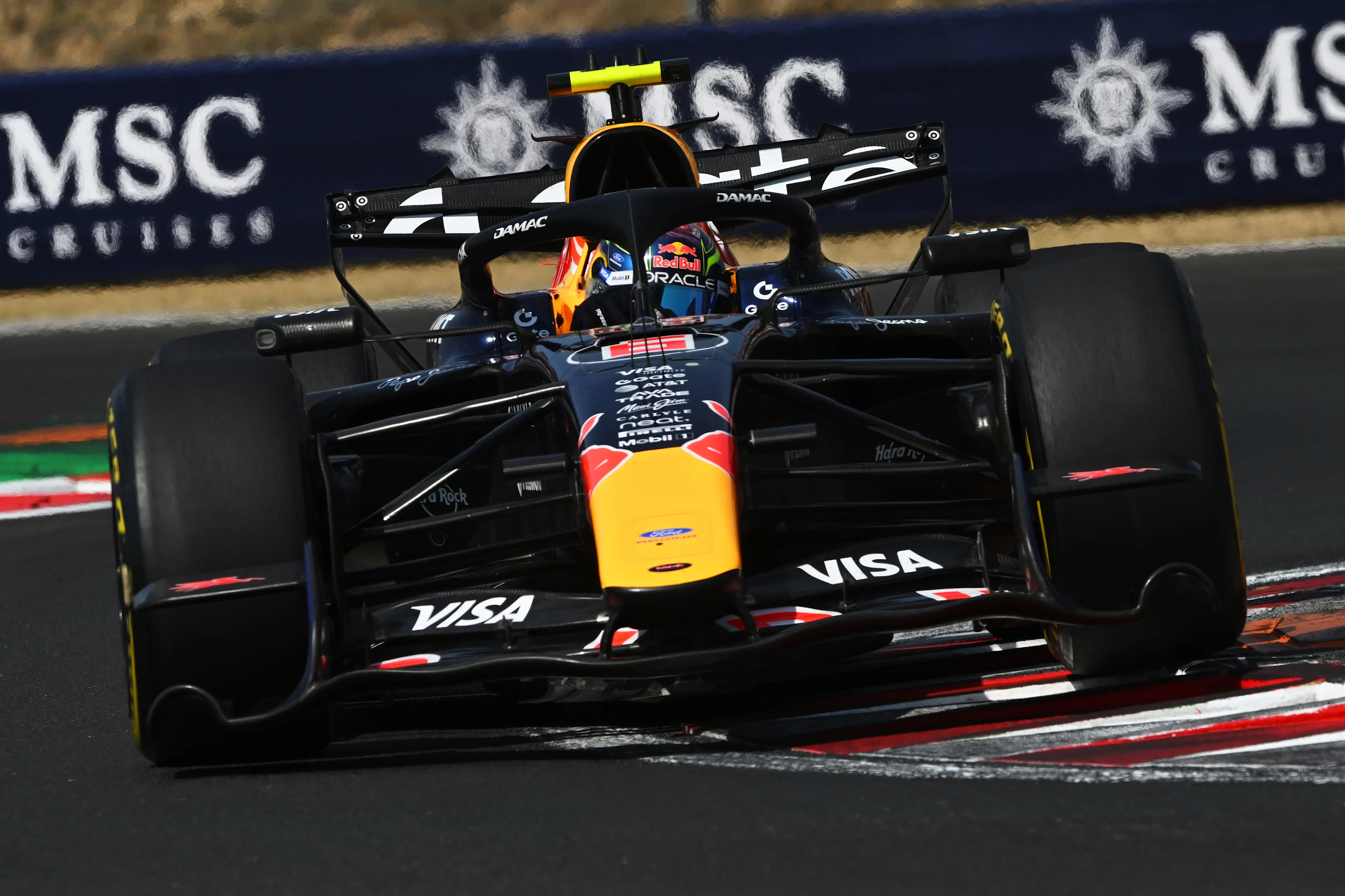 BUDAPEST, HUNGARY - JULY 26: Isack Hadjar of France driving the (6) Oracle Red Bull Racing RB22 Red