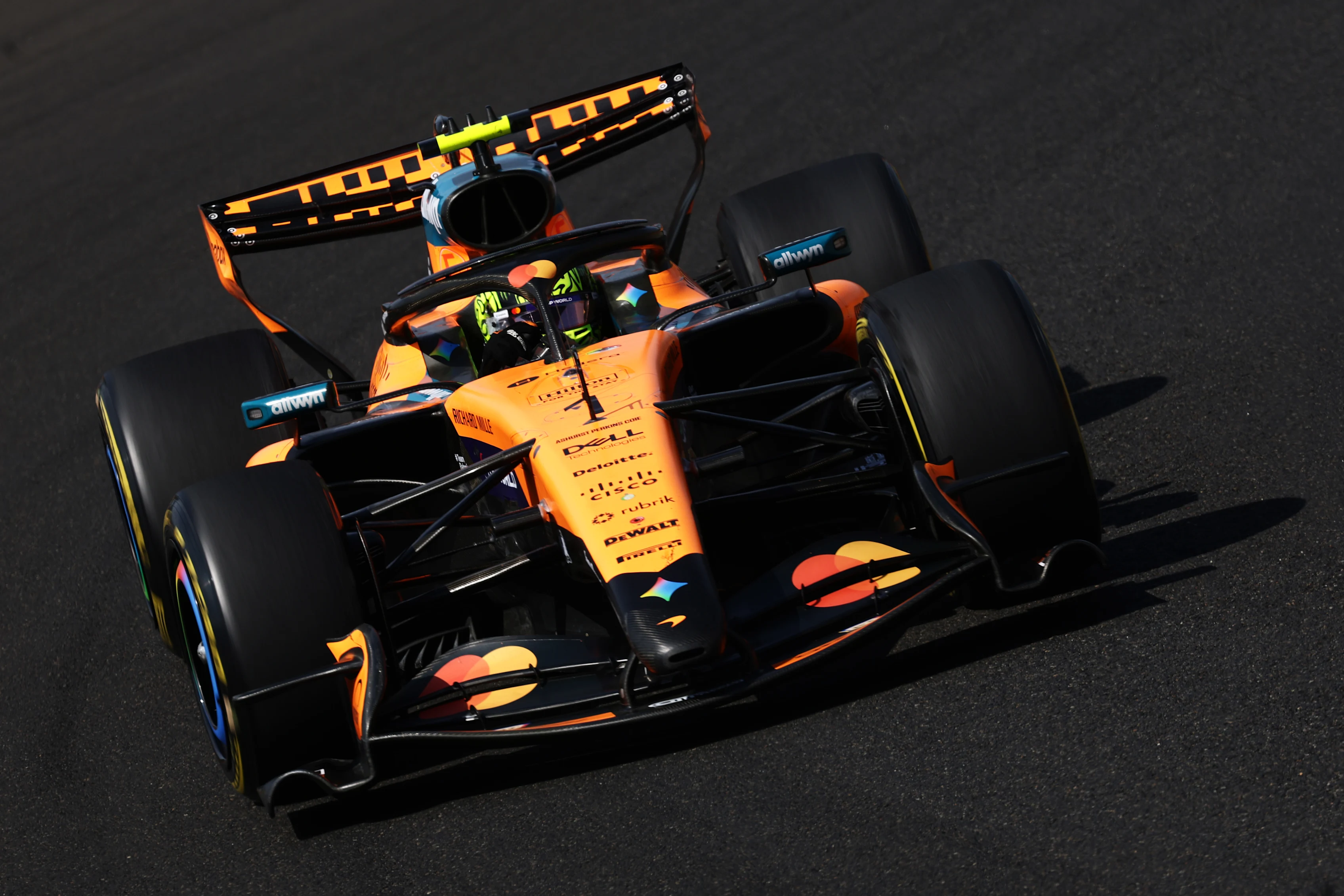 BUDAPEST, HUNGARY - JULY 26: Lando Norris of Great Britain driving the (1) McLaren MCL40 Mercedes