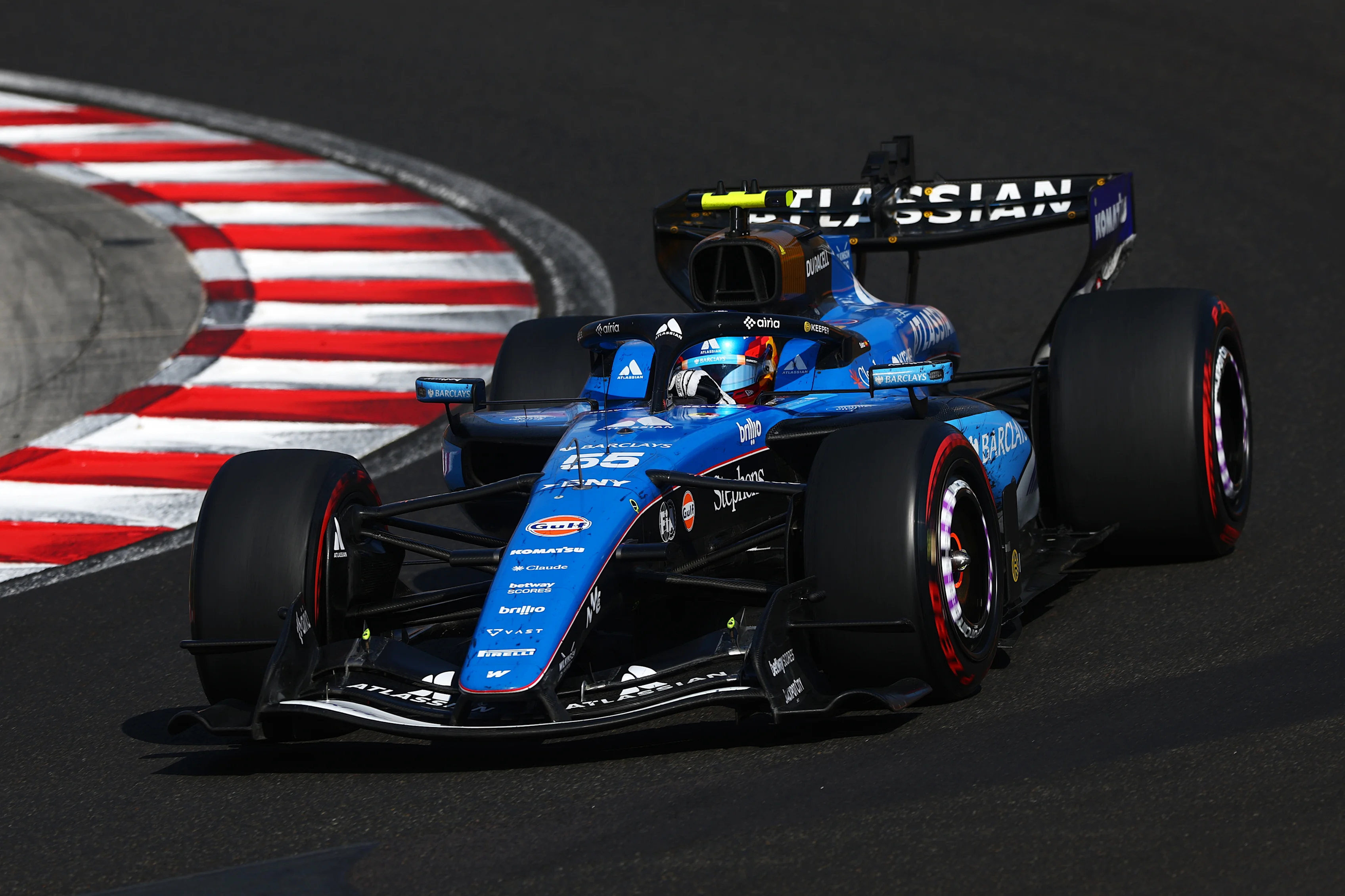 BUDAPEST, HUNGARY - JULY 26: Carlos Sainz of Spain driving the (55) Williams FW48 Mercedes on track
