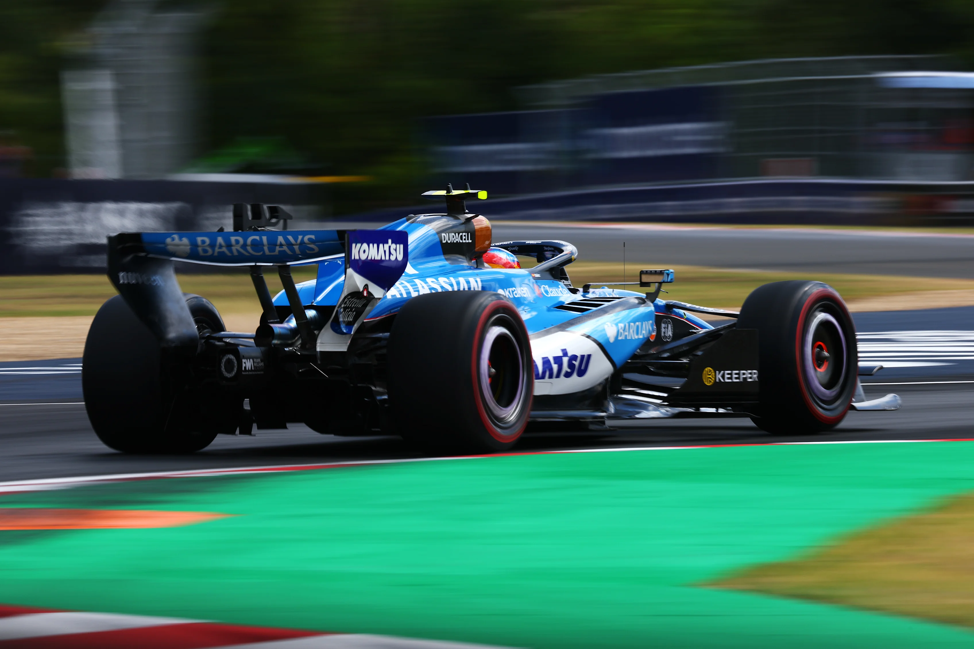 BUDAPEST, HUNGARY - JULY 24: Carlos Sainz of Spain driving the (55) Williams FW48 Mercedes on track