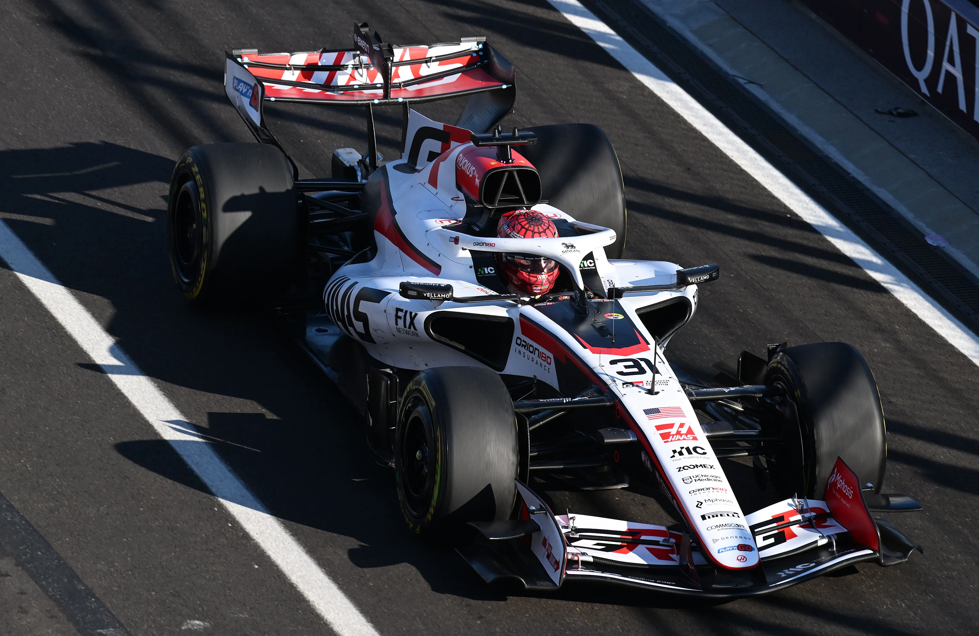 BUDAPEST, HUNGARY - JULY 24: Esteban Ocon of France driving the (31) Haas F1 VF-26 Ferrari in the