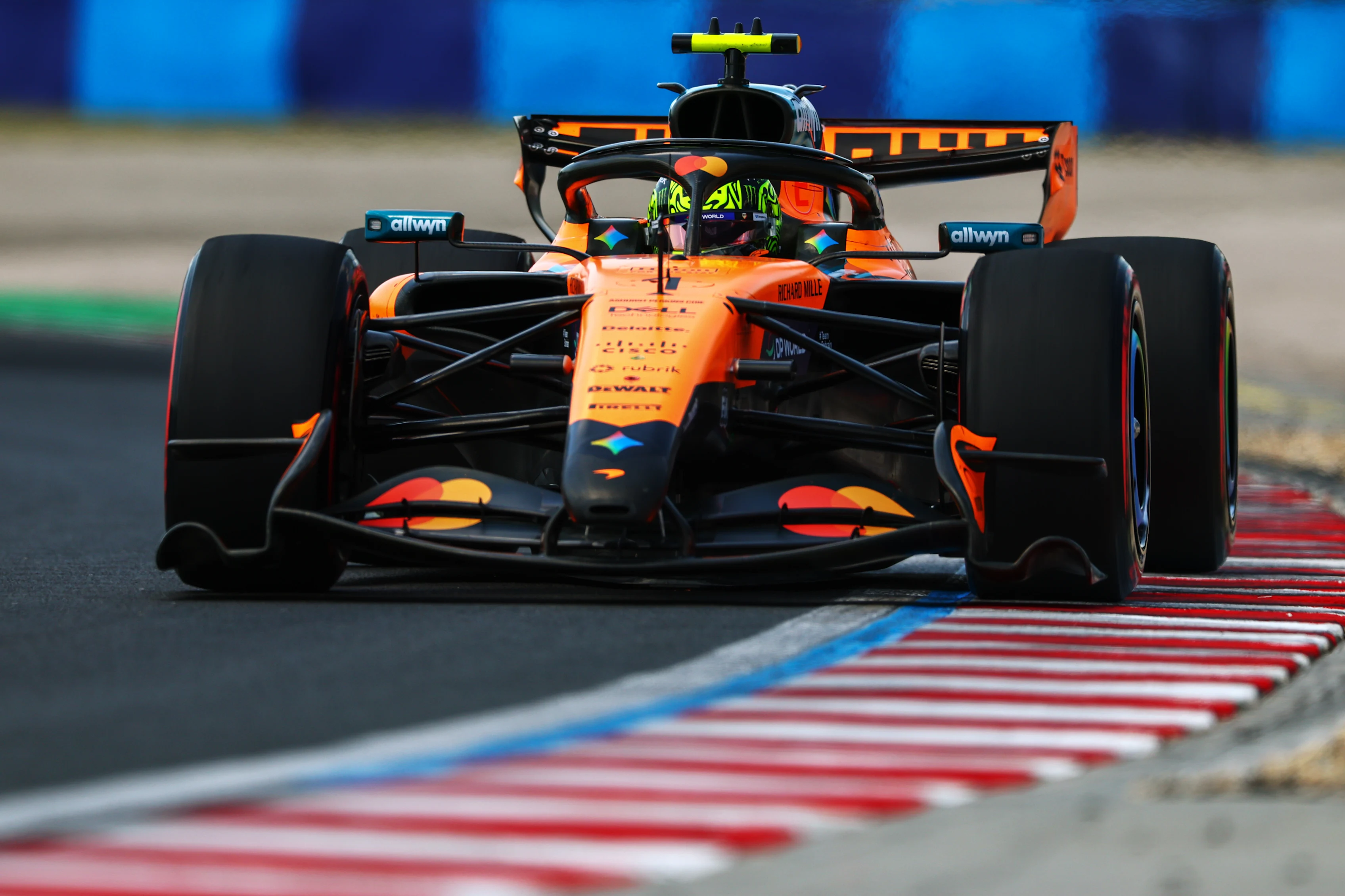 BUDAPEST, HUNGARY - JULY 25: Lando Norris of Great Britain driving the (1) McLaren MCL40 Mercedes