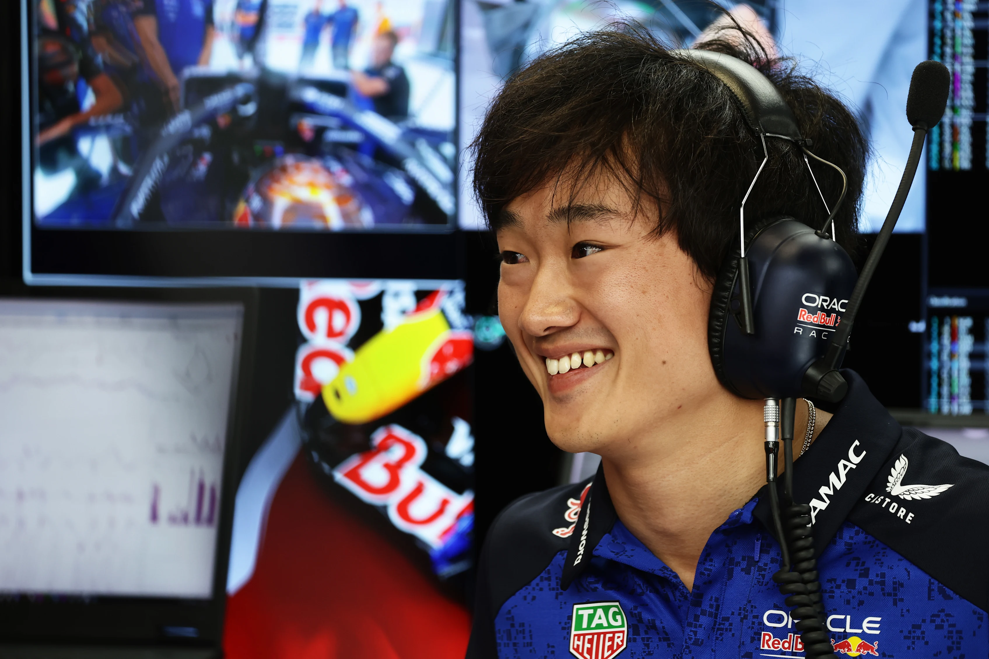 BUDAPEST, HUNGARY - JULY 25: Yuki Tsunoda of Japan and Oracle Red Bull Racing looks on in the