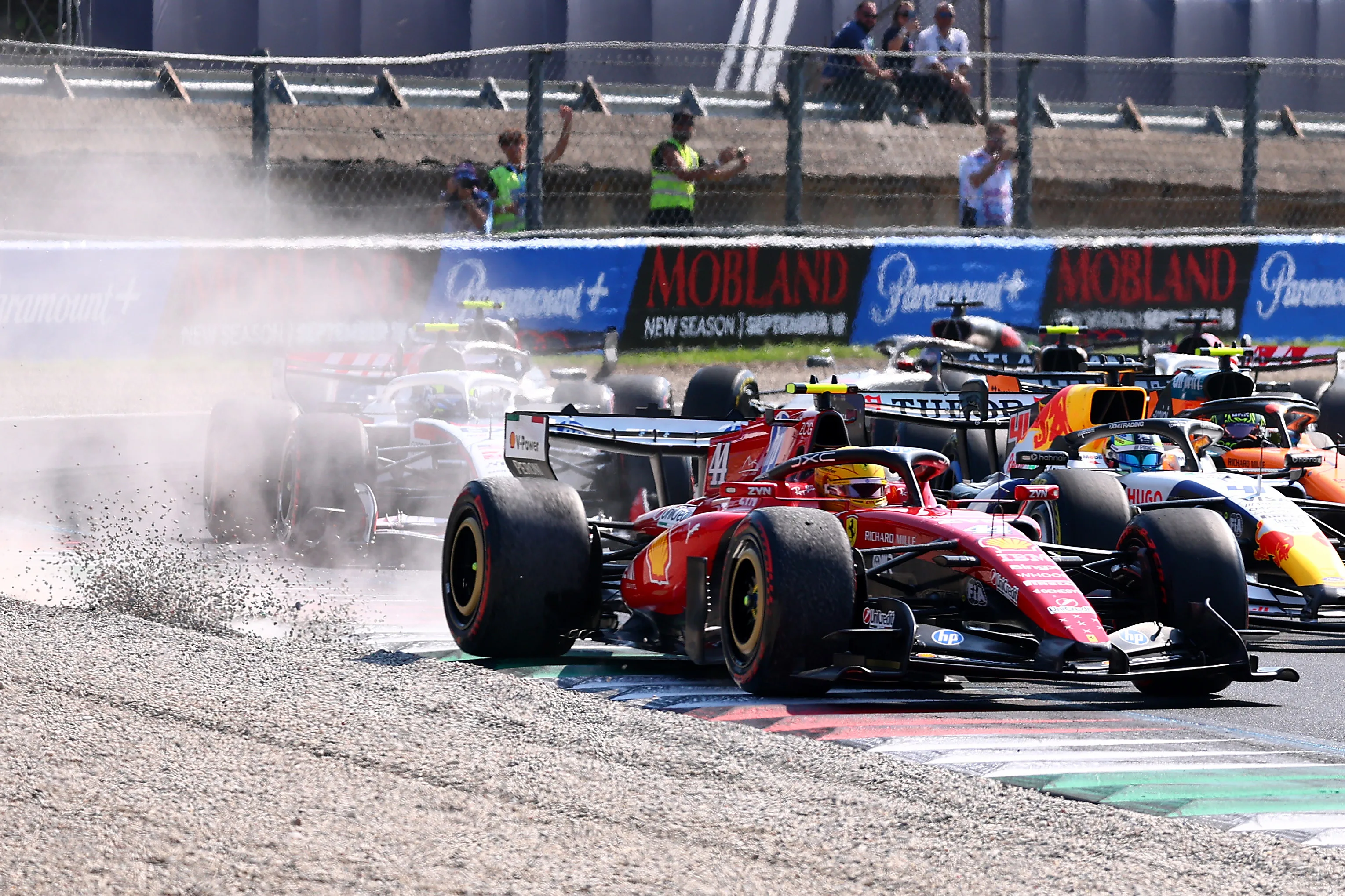 MONZA, ITALY - SEPTEMBER 06: Lewis Hamilton of Great Britain driving the (44) Scuderia Ferrari