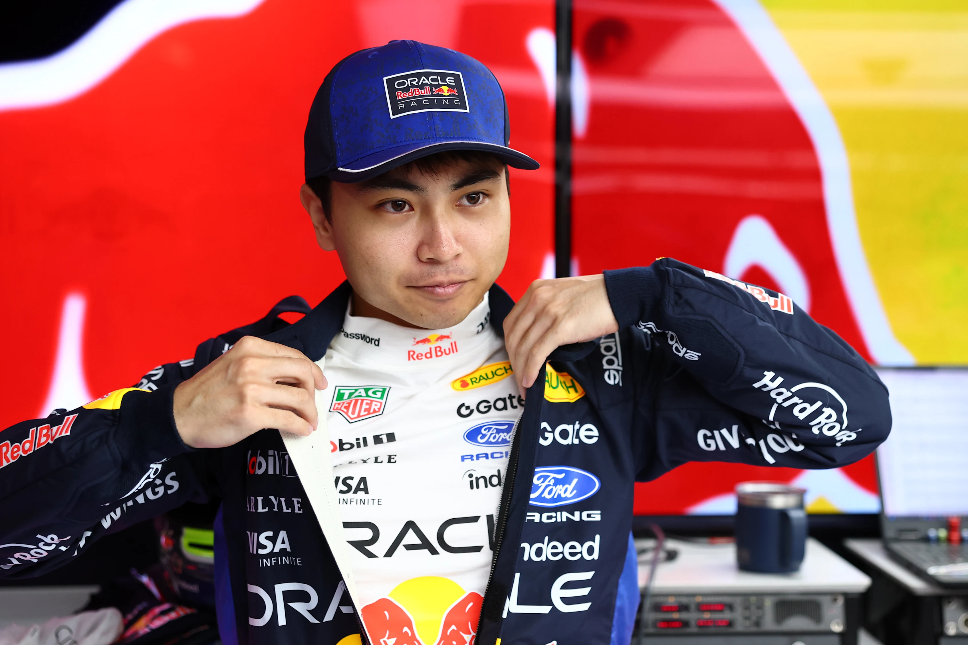 MEXICO CITY, MEXICO - OCTOBER 29: Ayumu Iwasa of Japan and Oracle Red Bull Racing prepares for a