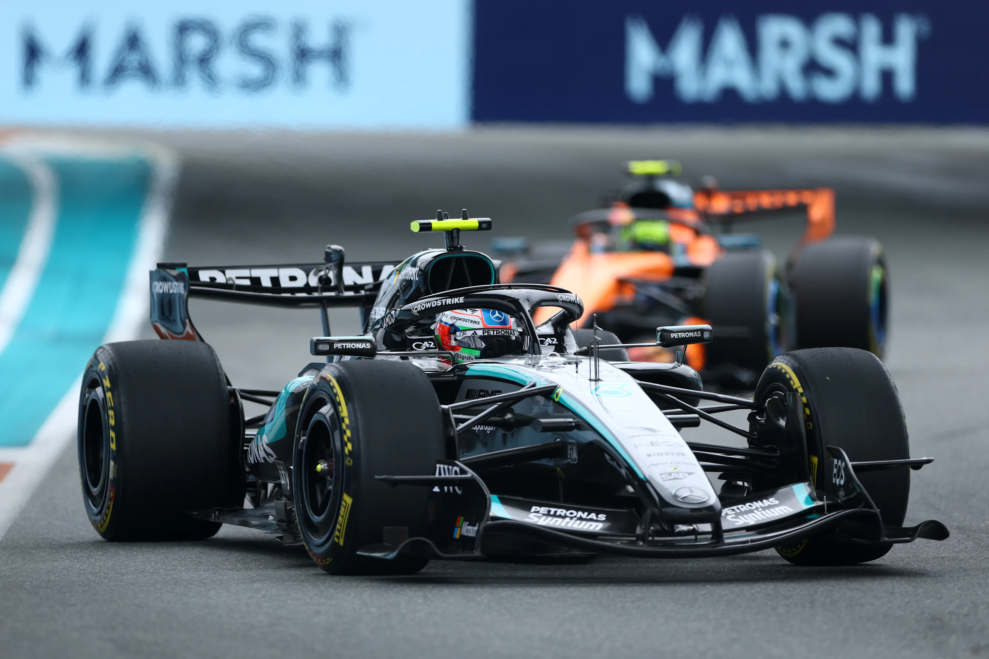 MIAMI, FLORIDA - MAY 03: Andrea Kimi Antonelli of Italy driving the (12) Mercedes AMG Petronas F1