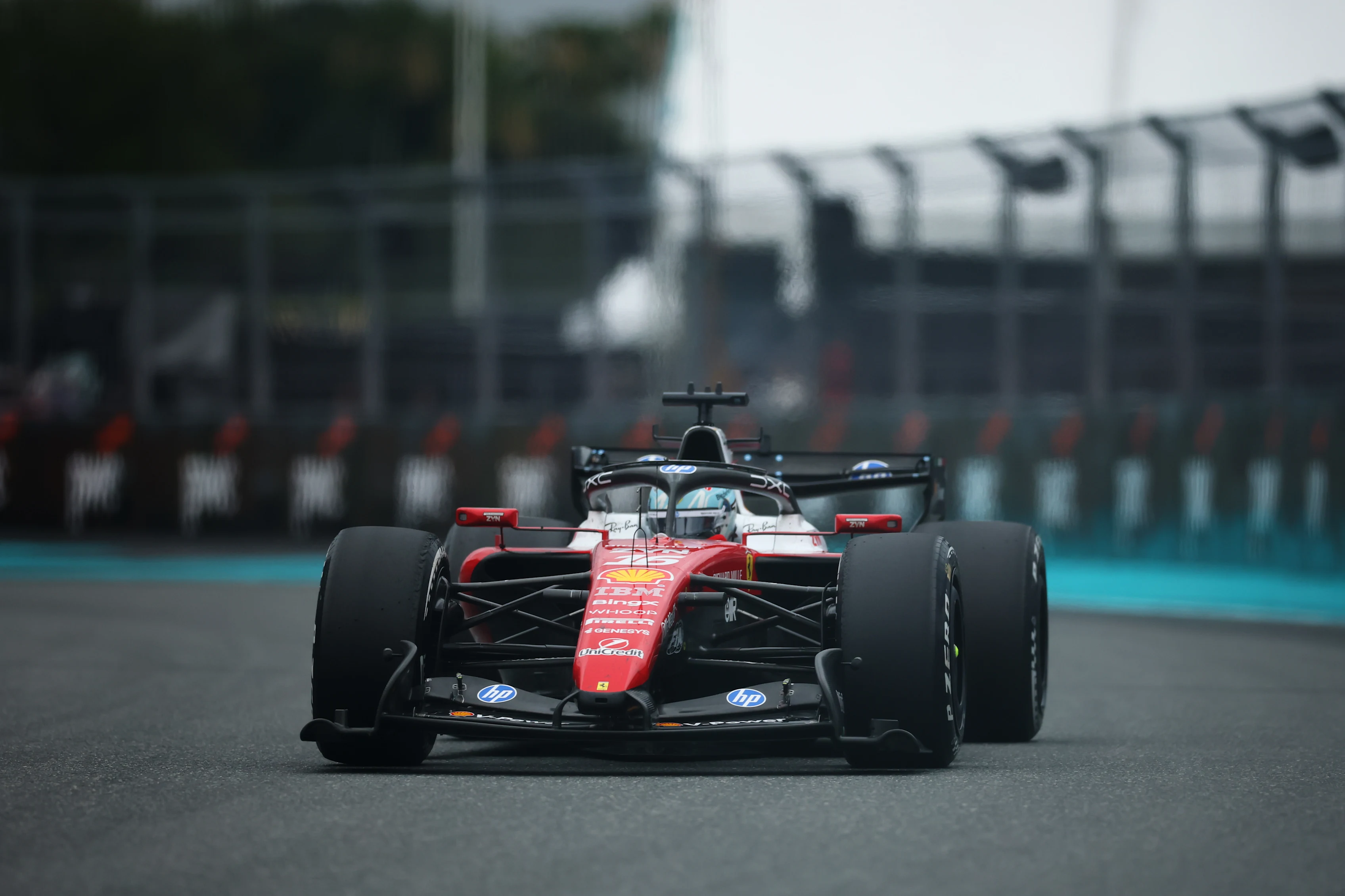 MIAMI, FLORIDA - MAY 03: Charles Leclerc of Monaco driving the (16) Scuderia Ferrari SF-26 on track