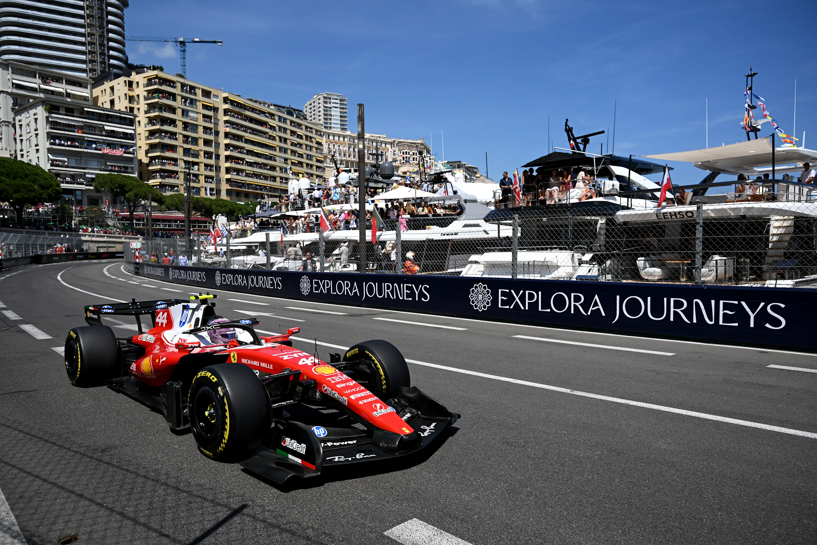 MONTE-CARLO, MONACO - JUNE 07: Lewis Hamilton of Great Britain driving the (44) Scuderia Ferrari