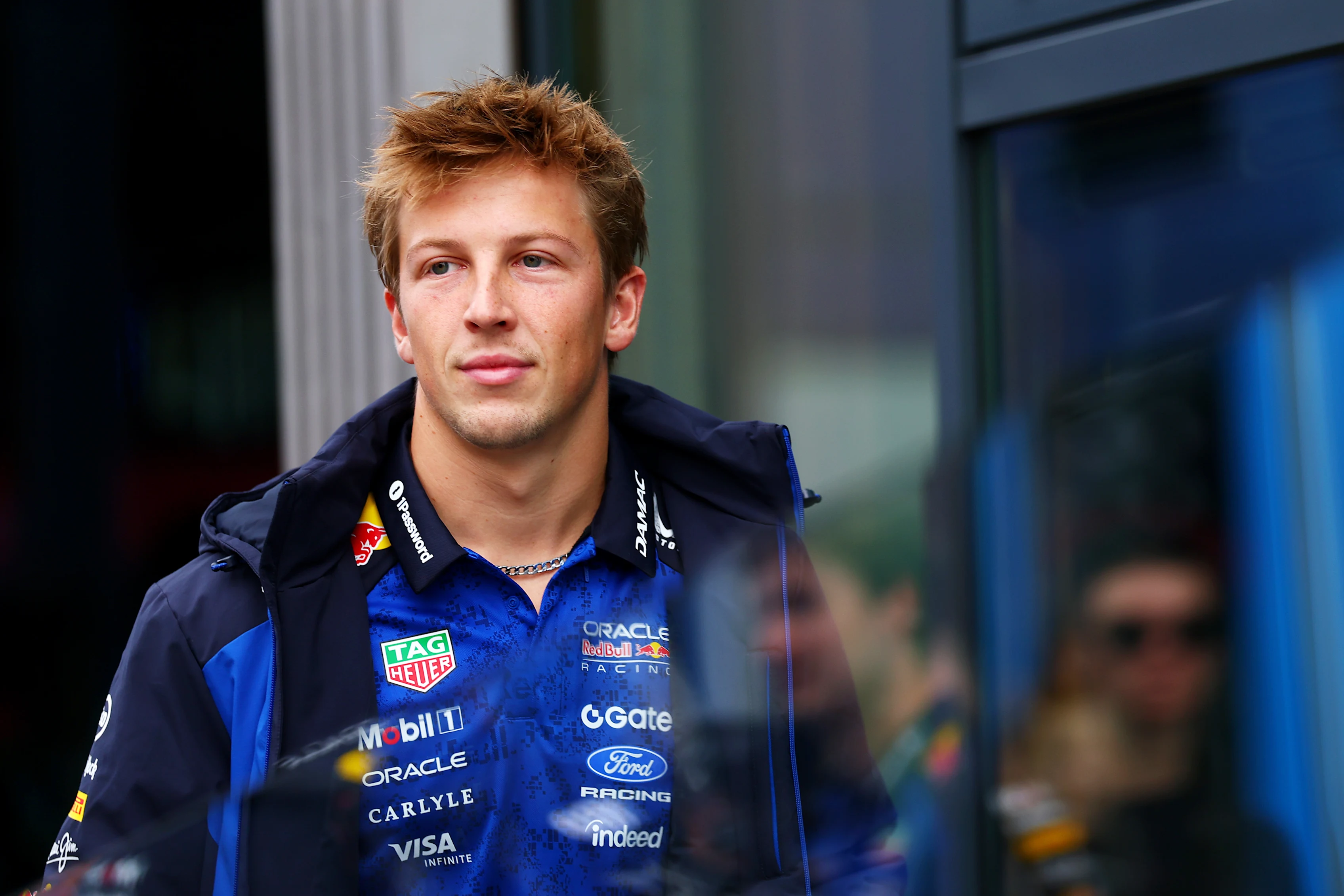 ZANDVOORT, NETHERLANDS - AUGUST 23: Liam Lawson of New Zealand and Oracle Red Bull Racing arrives