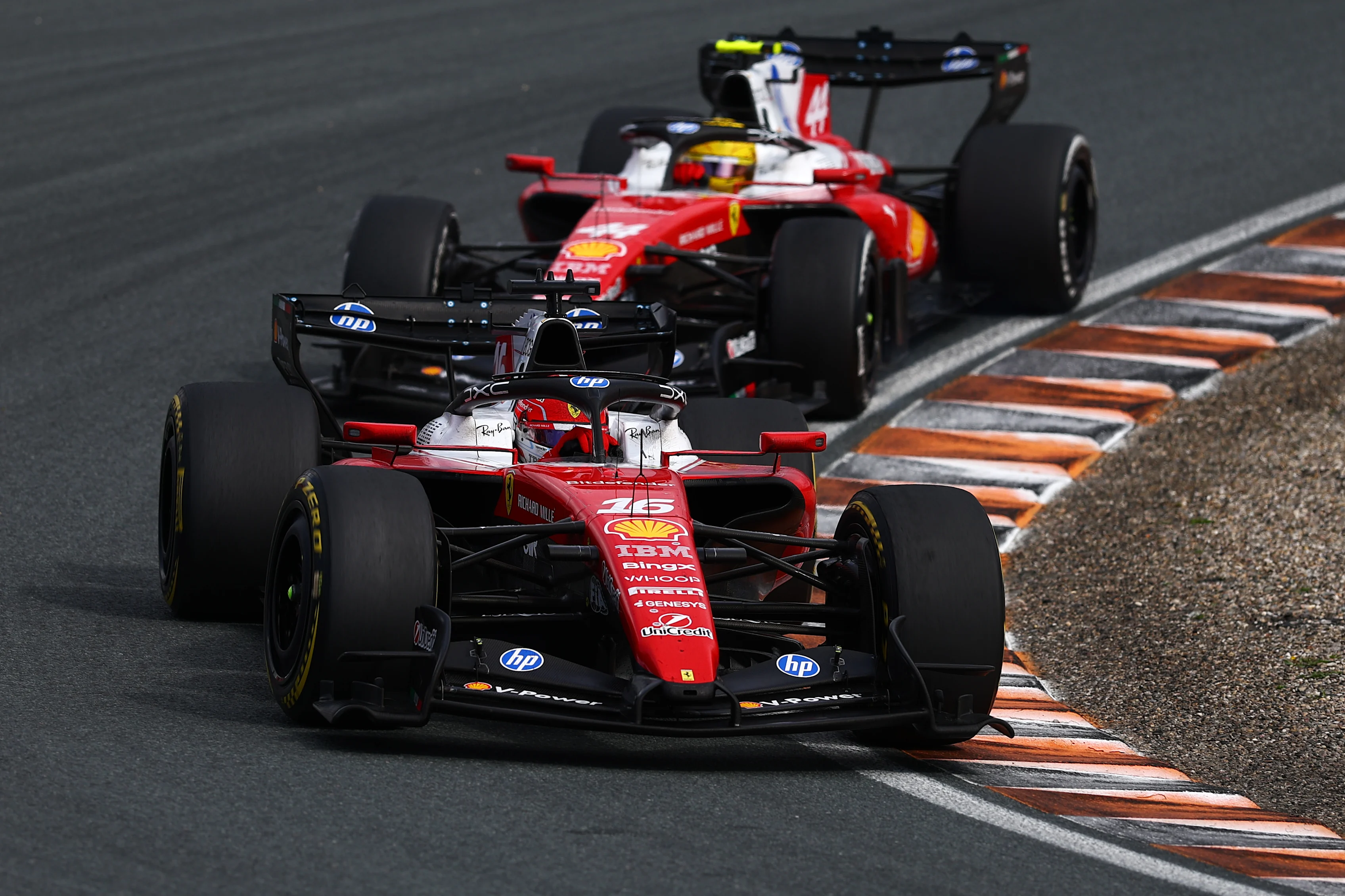 ZANDVOORT, NETHERLANDS - AUGUST 23: Charles Leclerc of Monaco driving the (16) Scuderia Ferrari