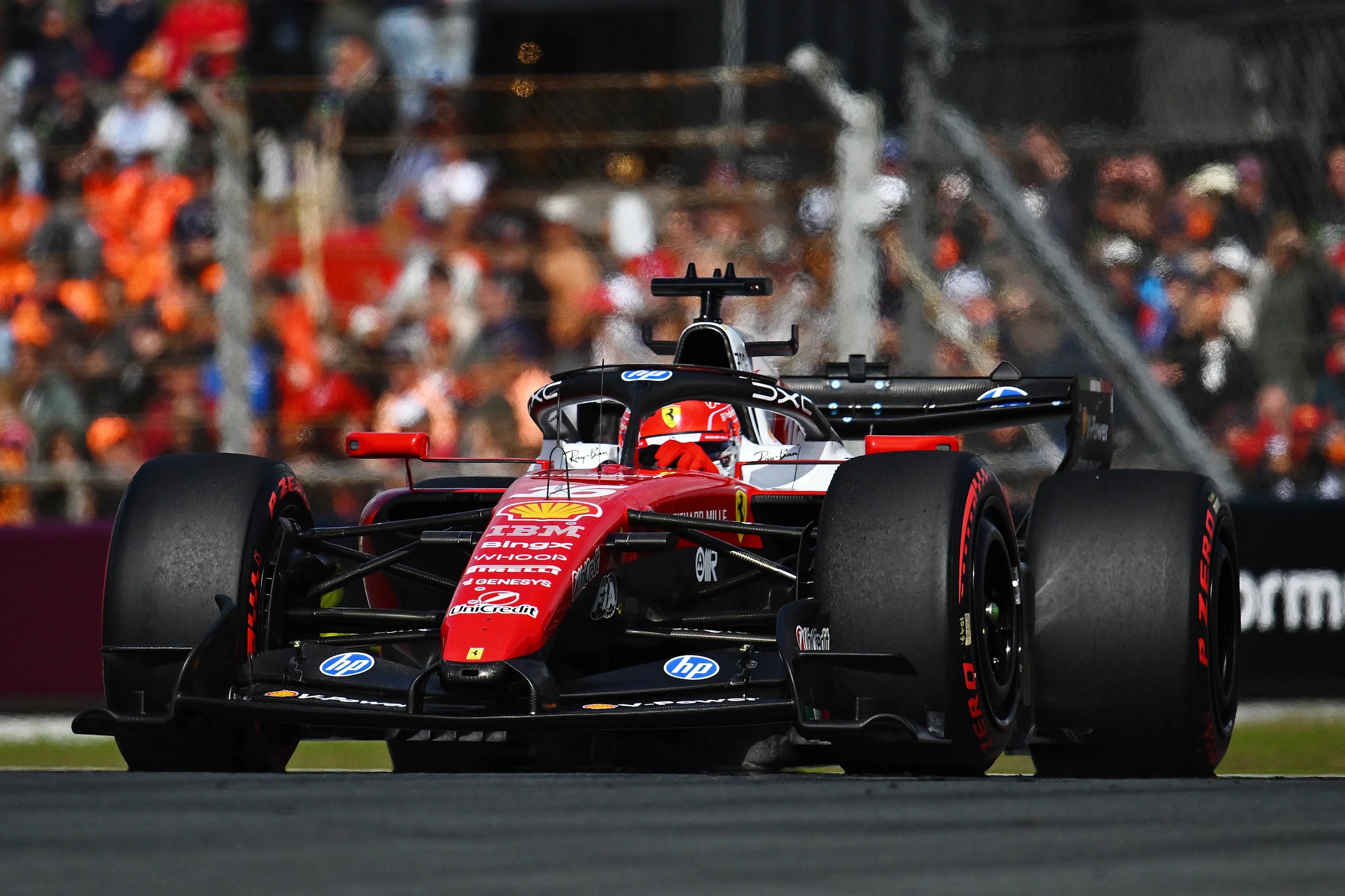 ZANDVOORT, NETHERLANDS - AUGUST 22: Charles Leclerc of Monaco driving the (16) Scuderia Ferrari