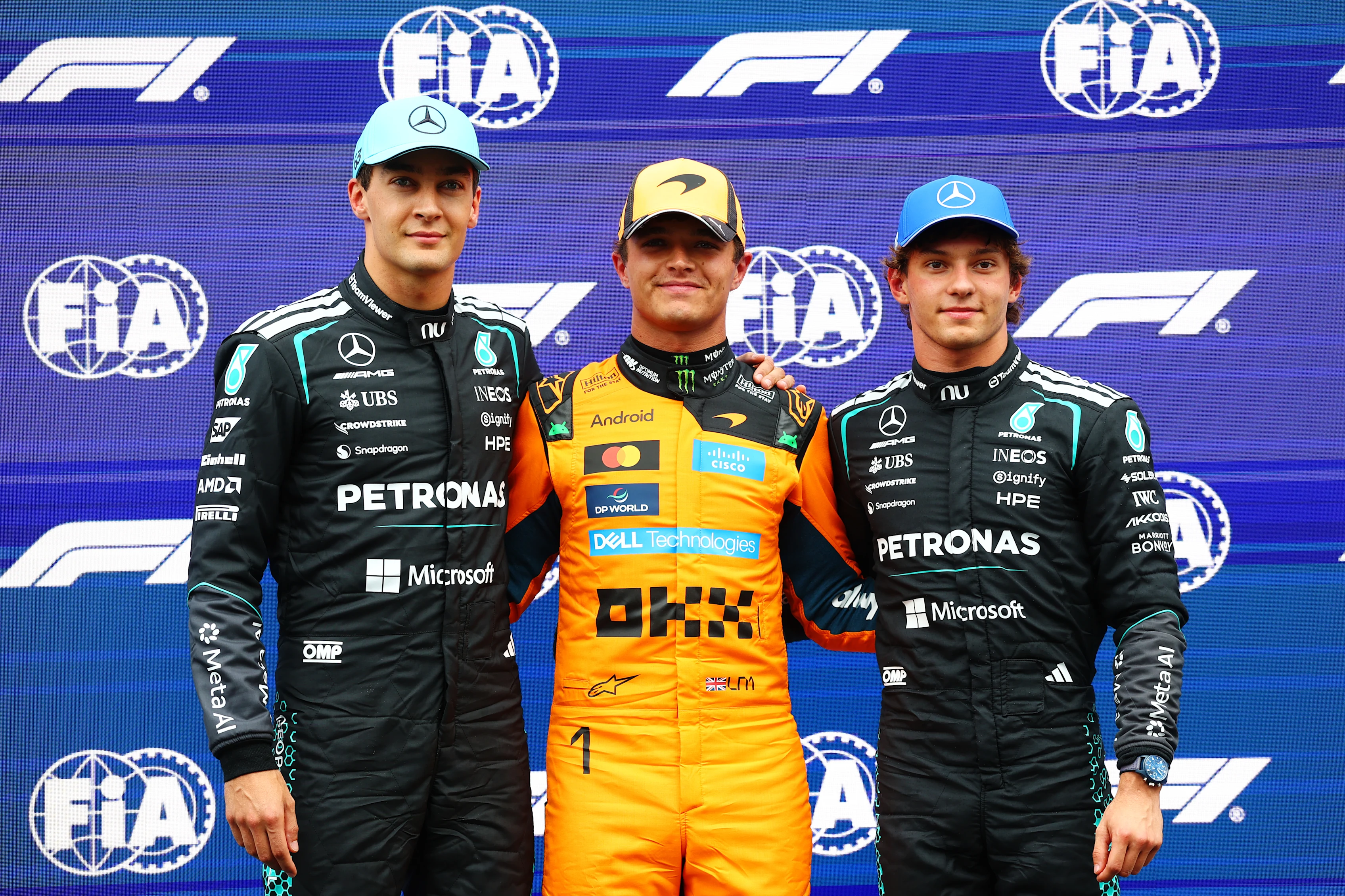 ZANDVOORT, NETHERLANDS - AUGUST 22: Pole position qualifier Lando Norris of Great Britain and