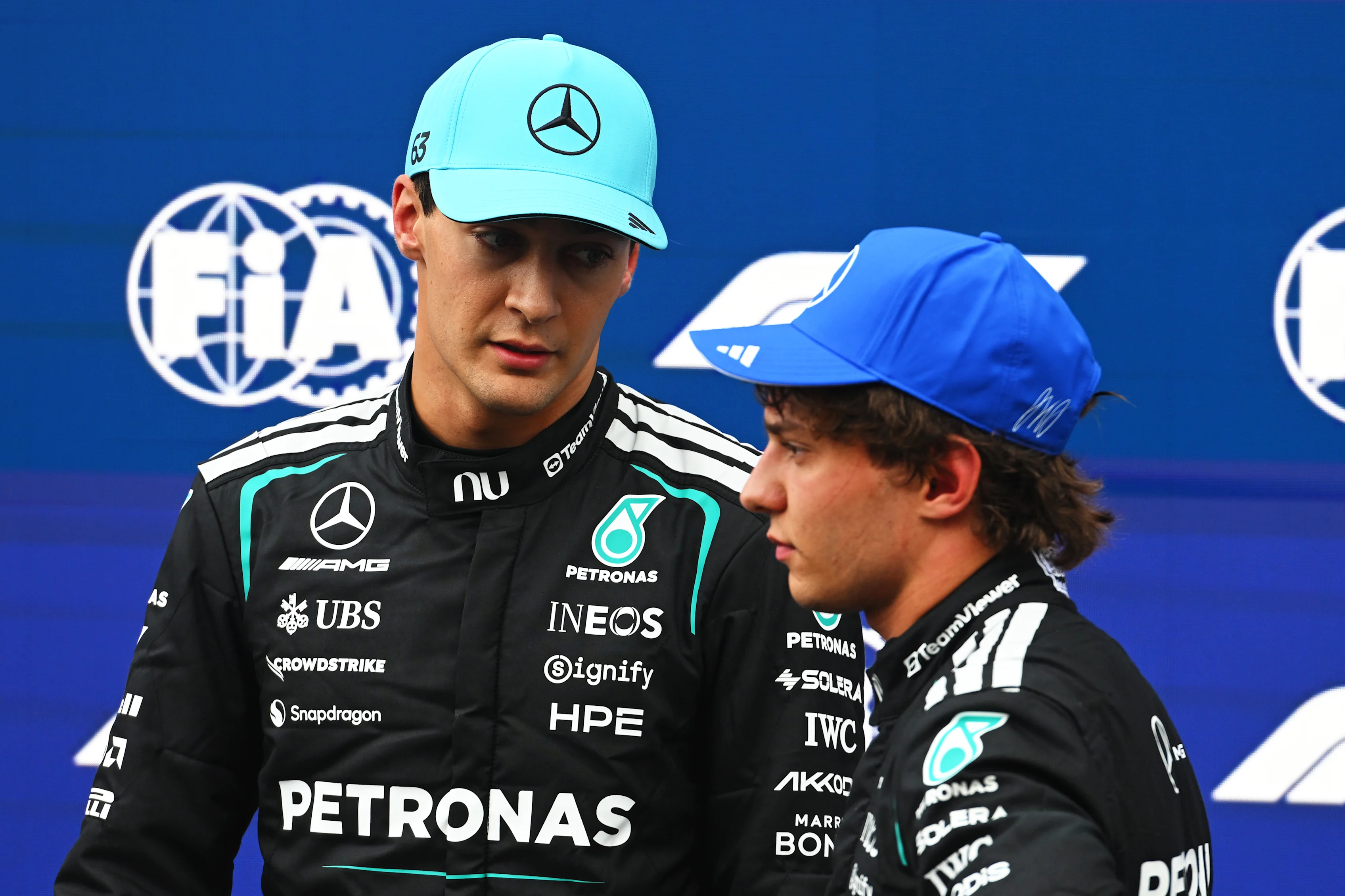 ZANDVOORT, NETHERLANDS - AUGUST 22: Second placed qualifier George Russell of Great Britain and