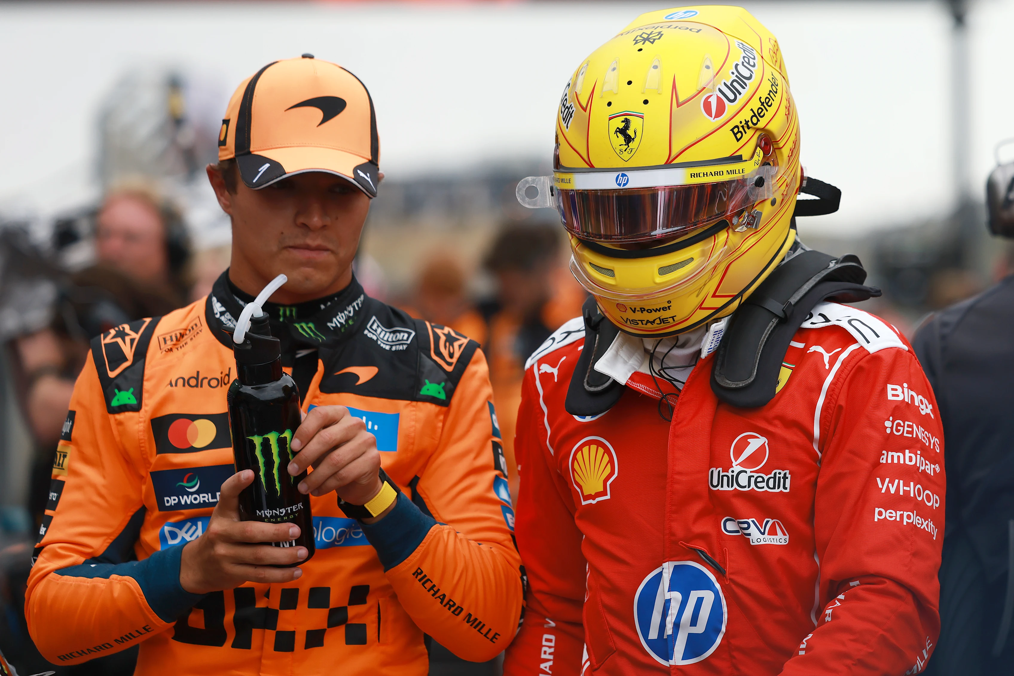 ZANDVOORT, NETHERLANDS - AUGUST 22: Pole position qualifier Lando Norris of Great Britain and