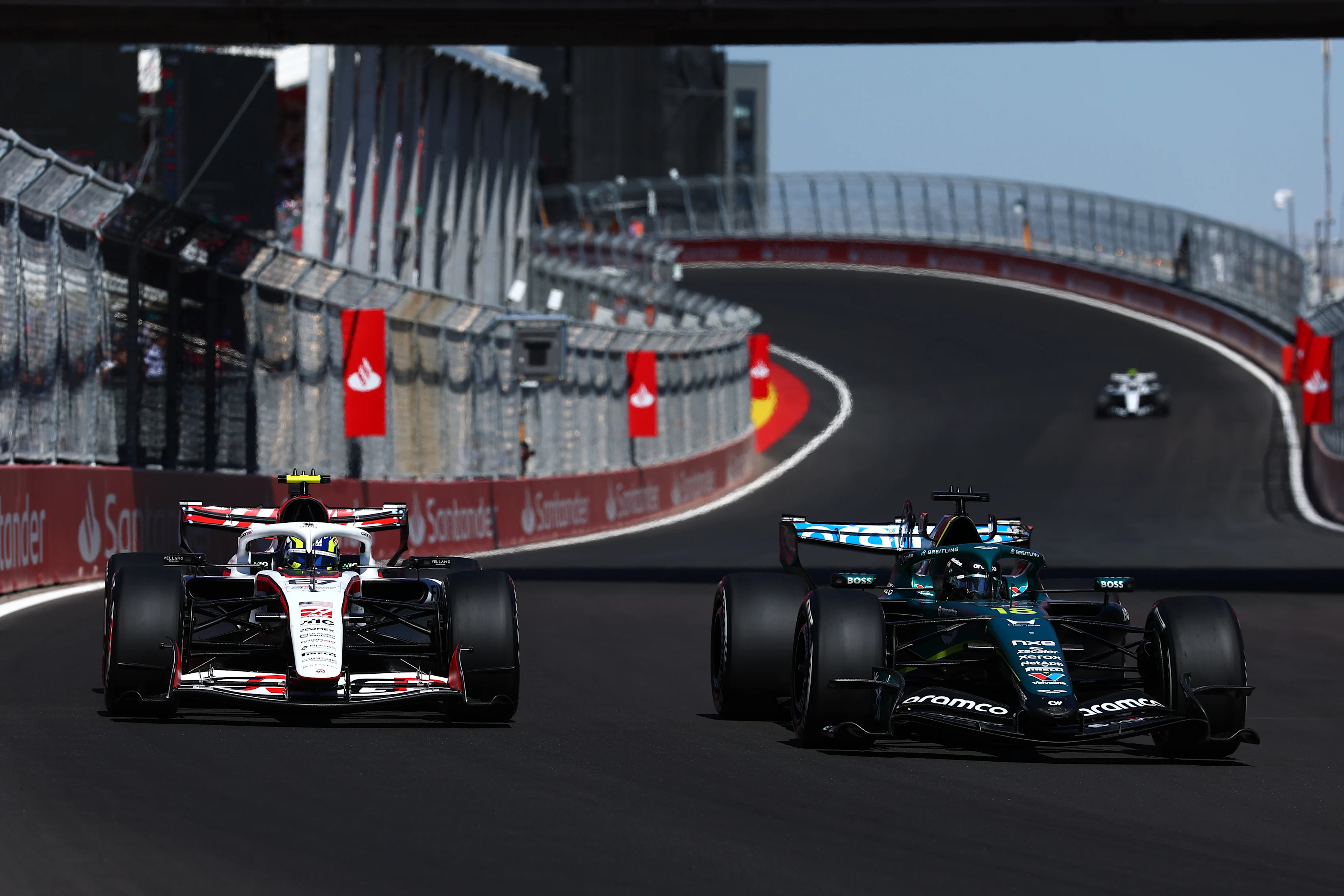 MADRID, SPAIN - SEPTEMBER 13: Lance Stroll of Canada driving the (18) Aston Martin F1 Team AMR26