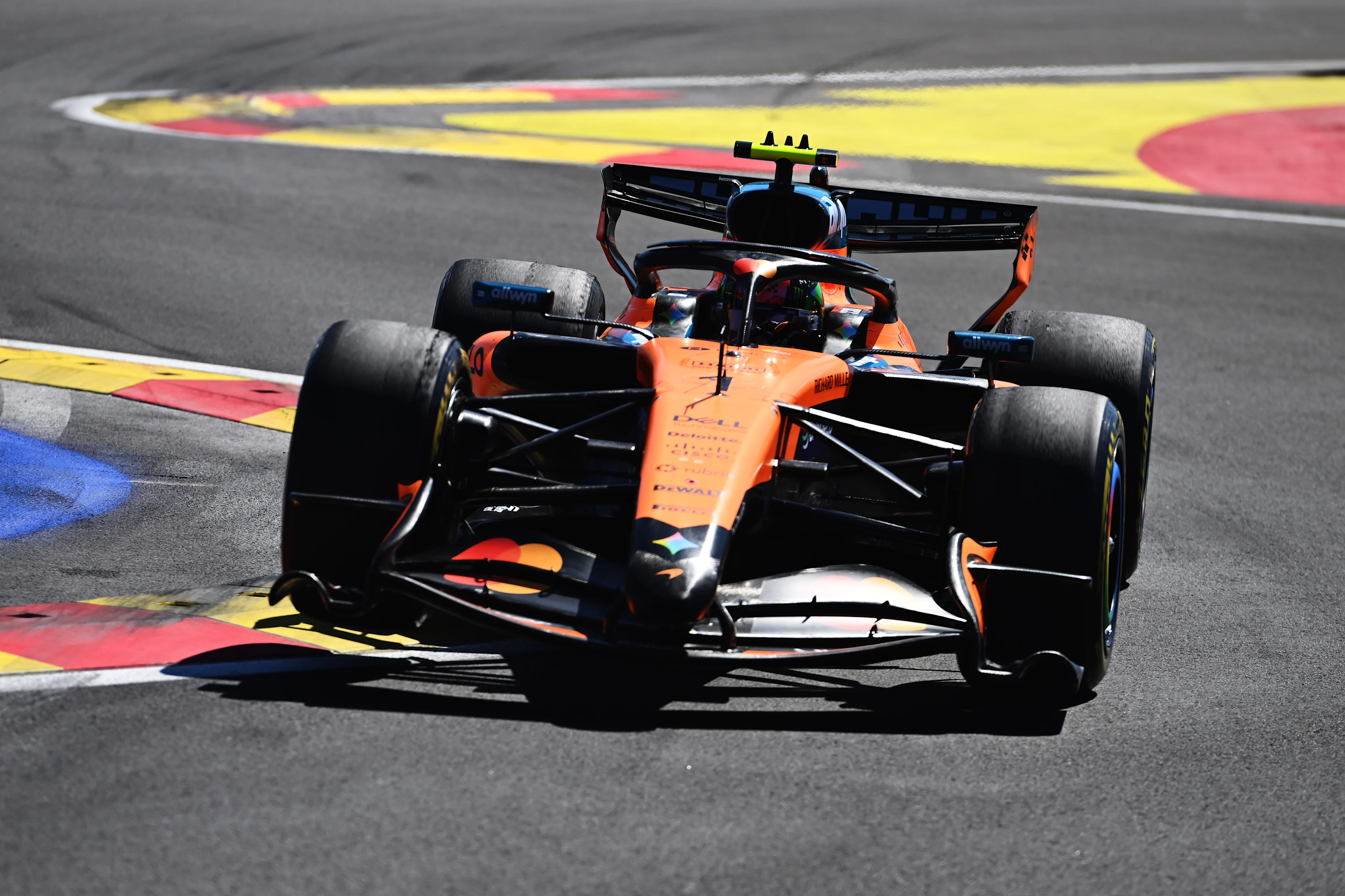 MADRID, SPAIN - SEPTEMBER 13: Lando Norris of Great Britain driving the (1) McLaren MCL40 Mercedes