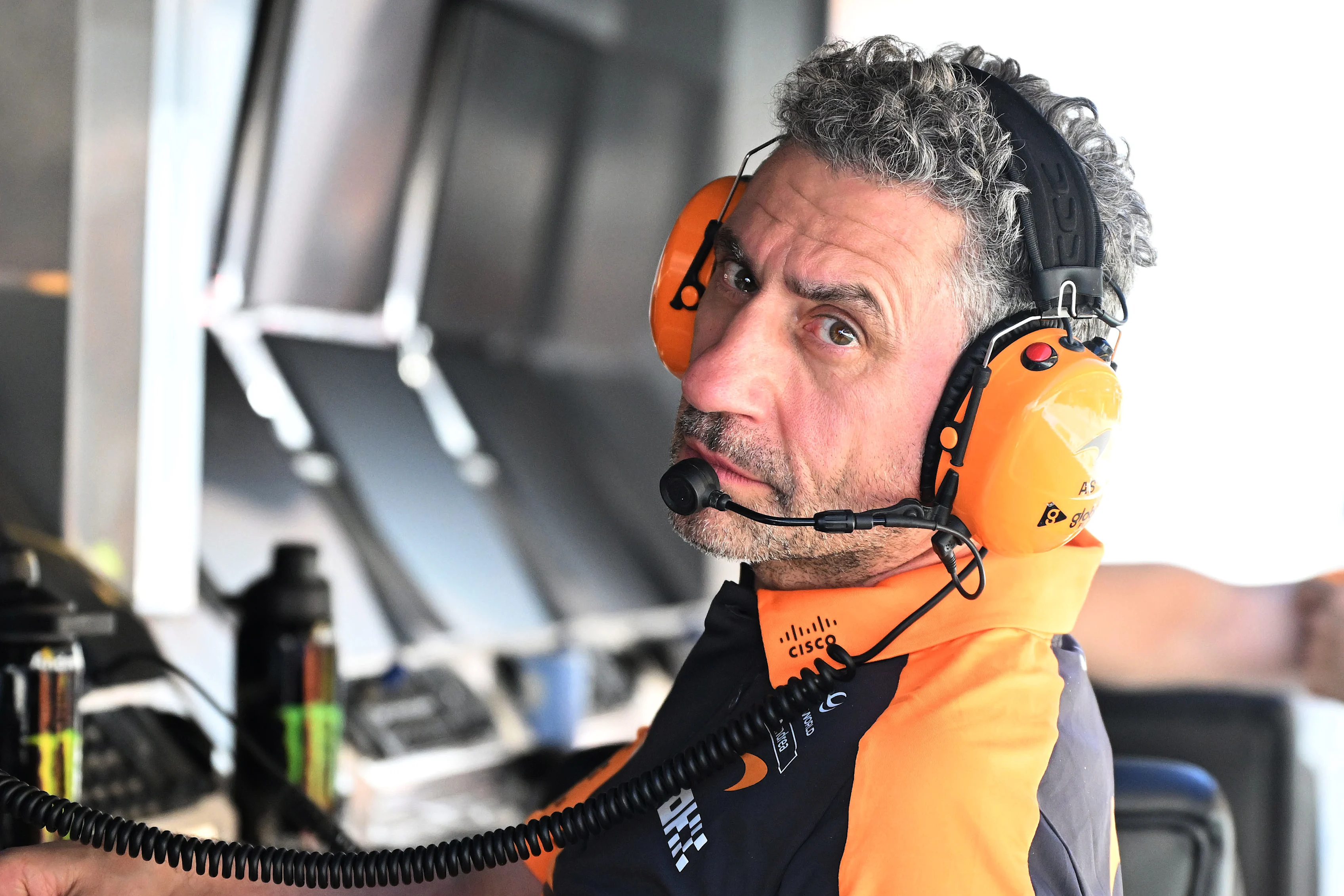 MADRID, SPAIN - SEPTEMBER 11: Andrea Stella, Team Principal of McLaren on the pit wall during