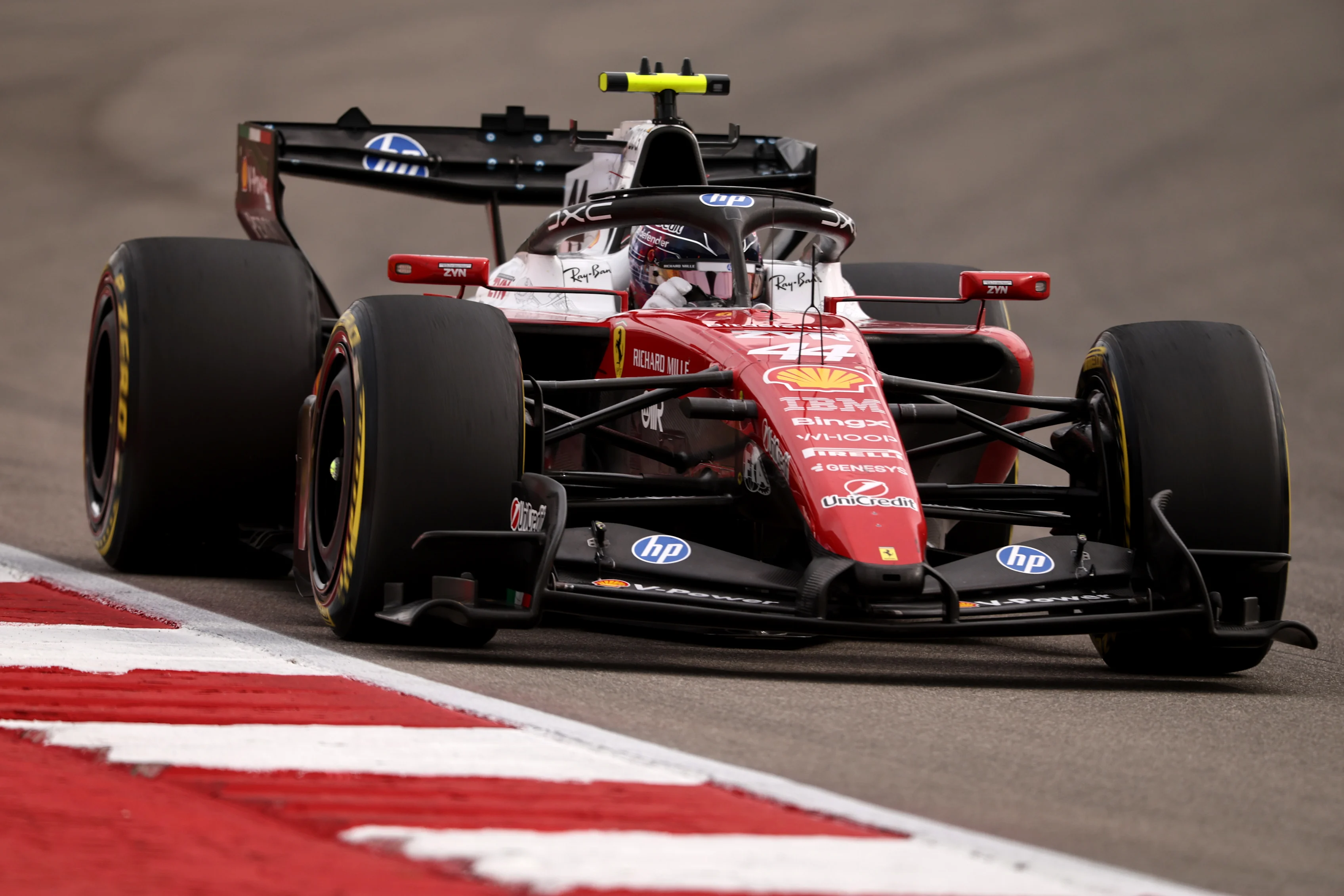 AUSTIN, TEXAS - OCTOBER 25: Lewis Hamilton of Great Britain driving the (44) Scuderia Ferrari SF-26