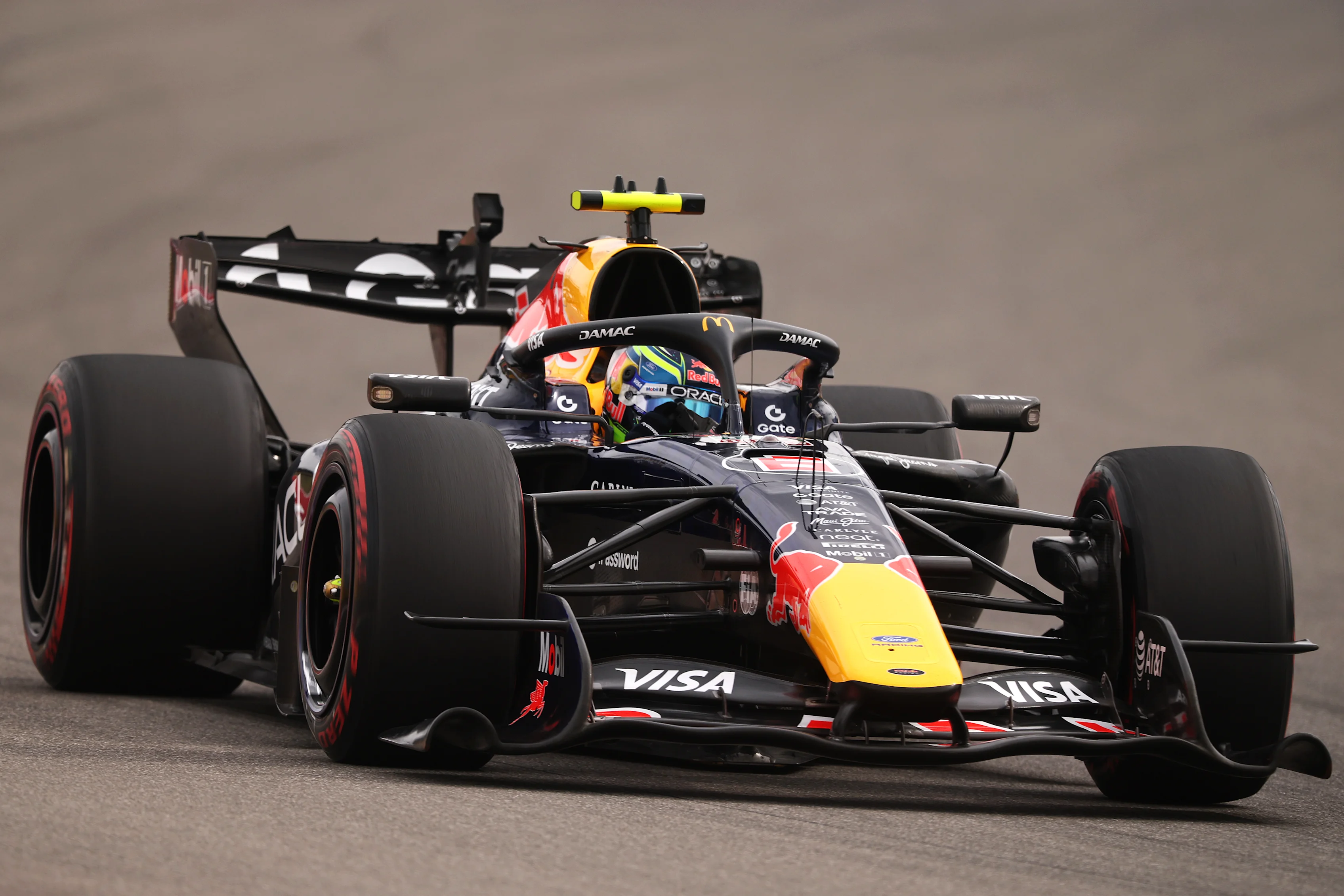 AUSTIN, TEXAS - OCTOBER 25: Isack Hadjar of France driving the (6) Oracle Red Bull Racing RB22 Red
