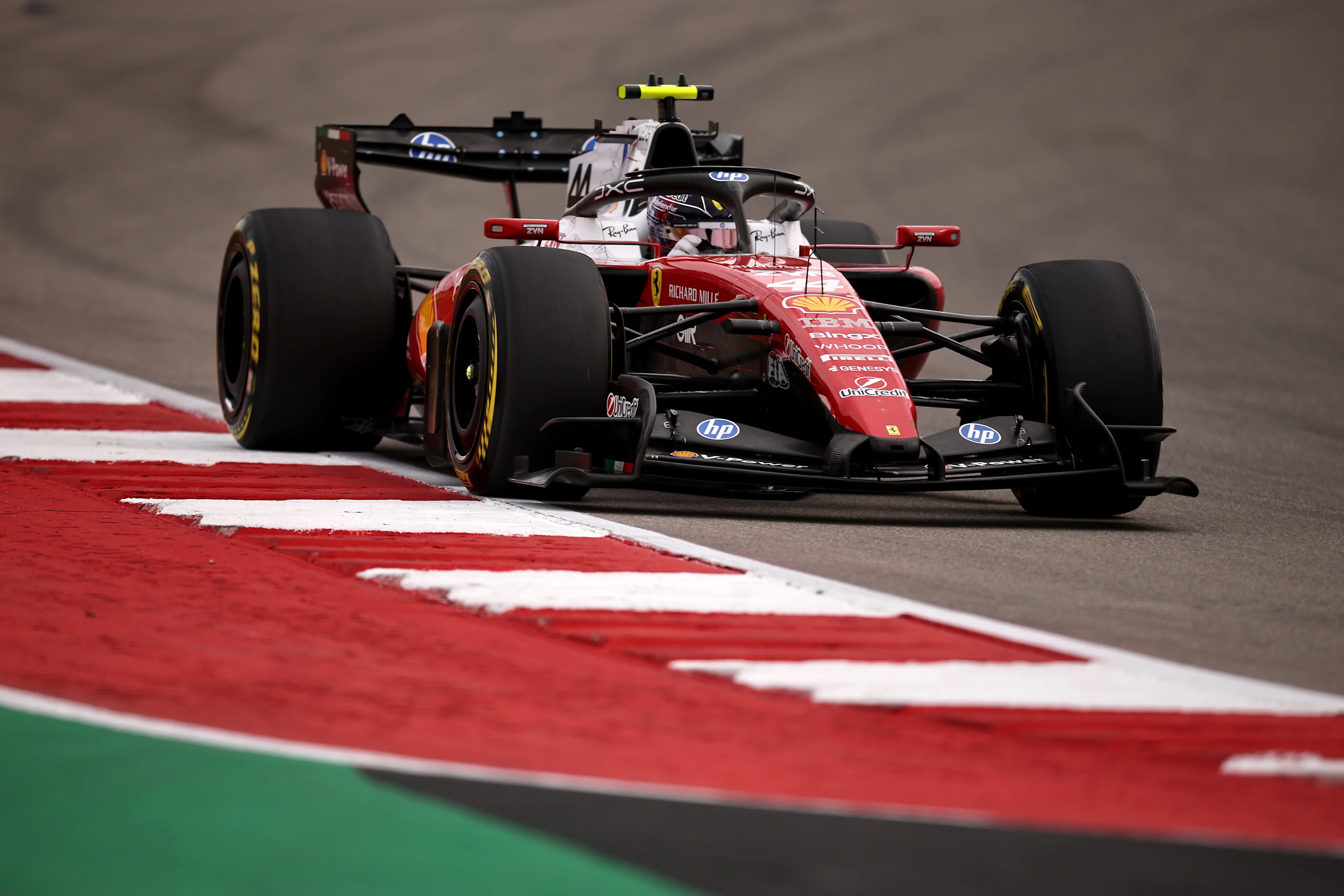 AUSTIN, TEXAS - OCTOBER 25: Lewis Hamilton of Great Britain driving the (44) Scuderia Ferrari SF-26
