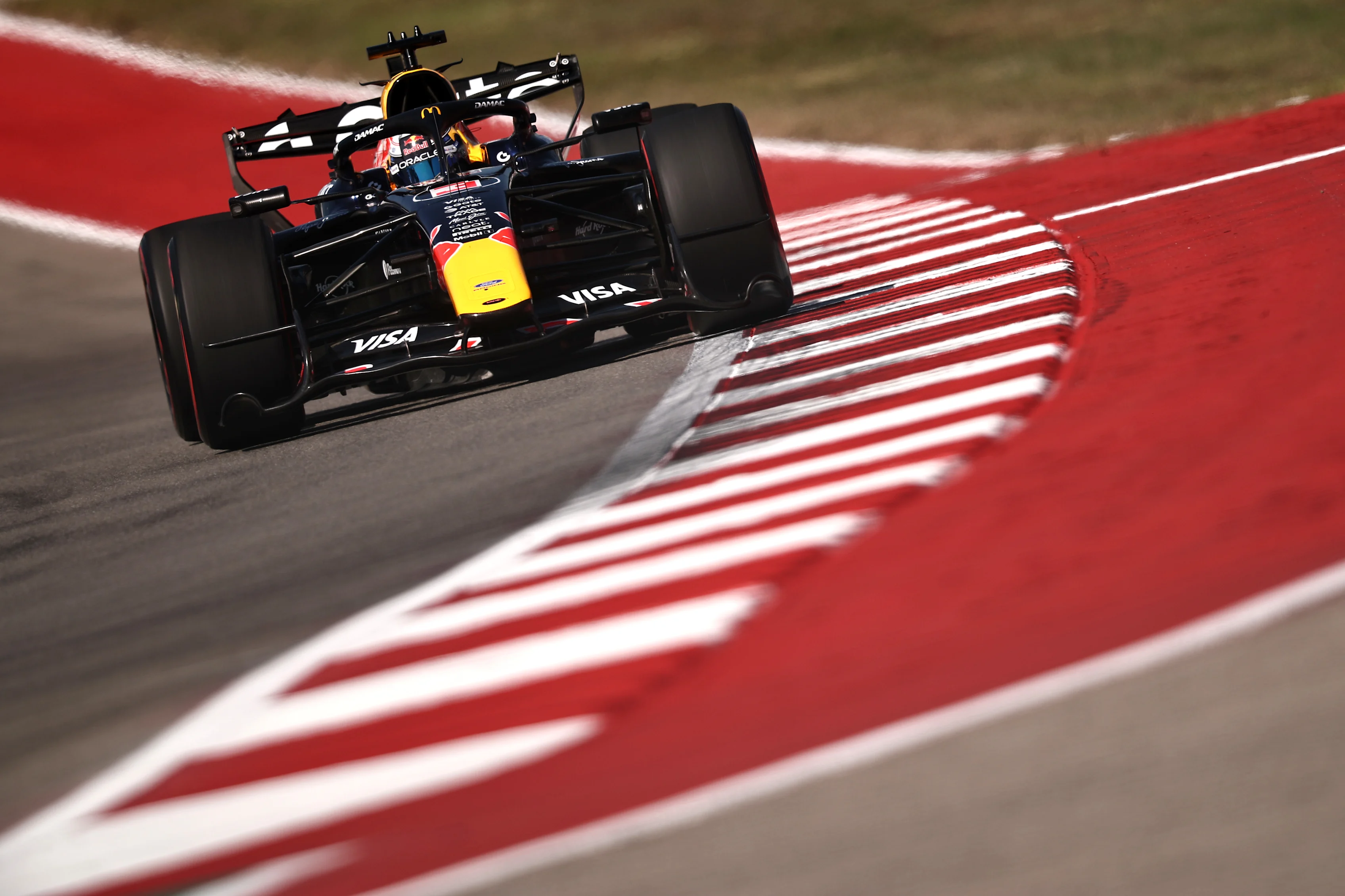 AUSTIN, TEXAS - OCTOBER 23: Max Verstappen of the Netherlands driving the (3) Oracle Red Bull