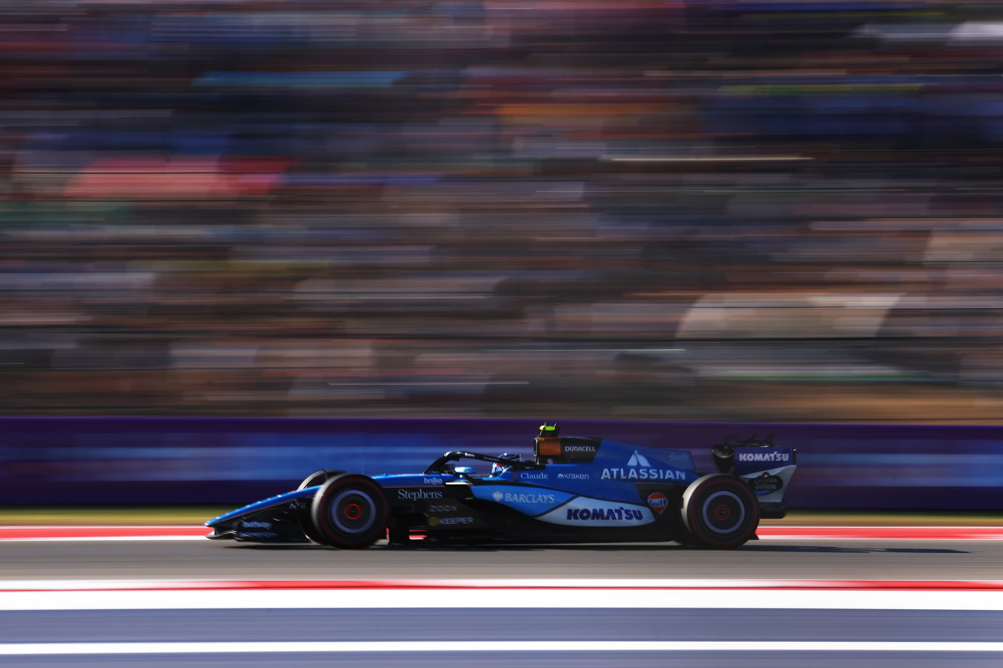 AUSTIN, TEXAS - OCTOBER 23: Carlos Sainz of Spain driving the (55) Williams FW48 Mercedes on track