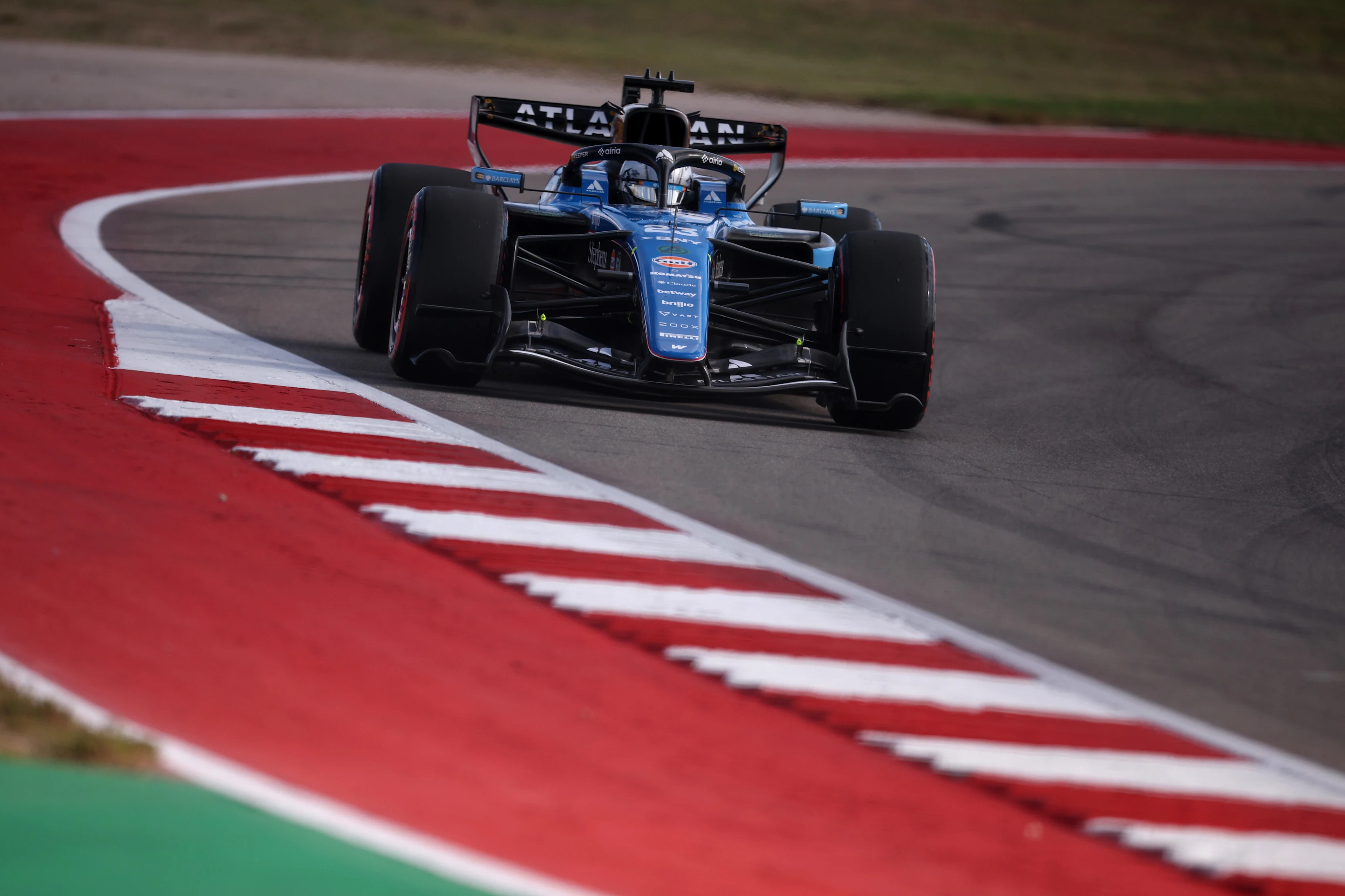 AUSTIN, TEXAS - OCTOBER 24: Alexander Albon of Thailand driving the (23) Williams FW48 Mercedes on