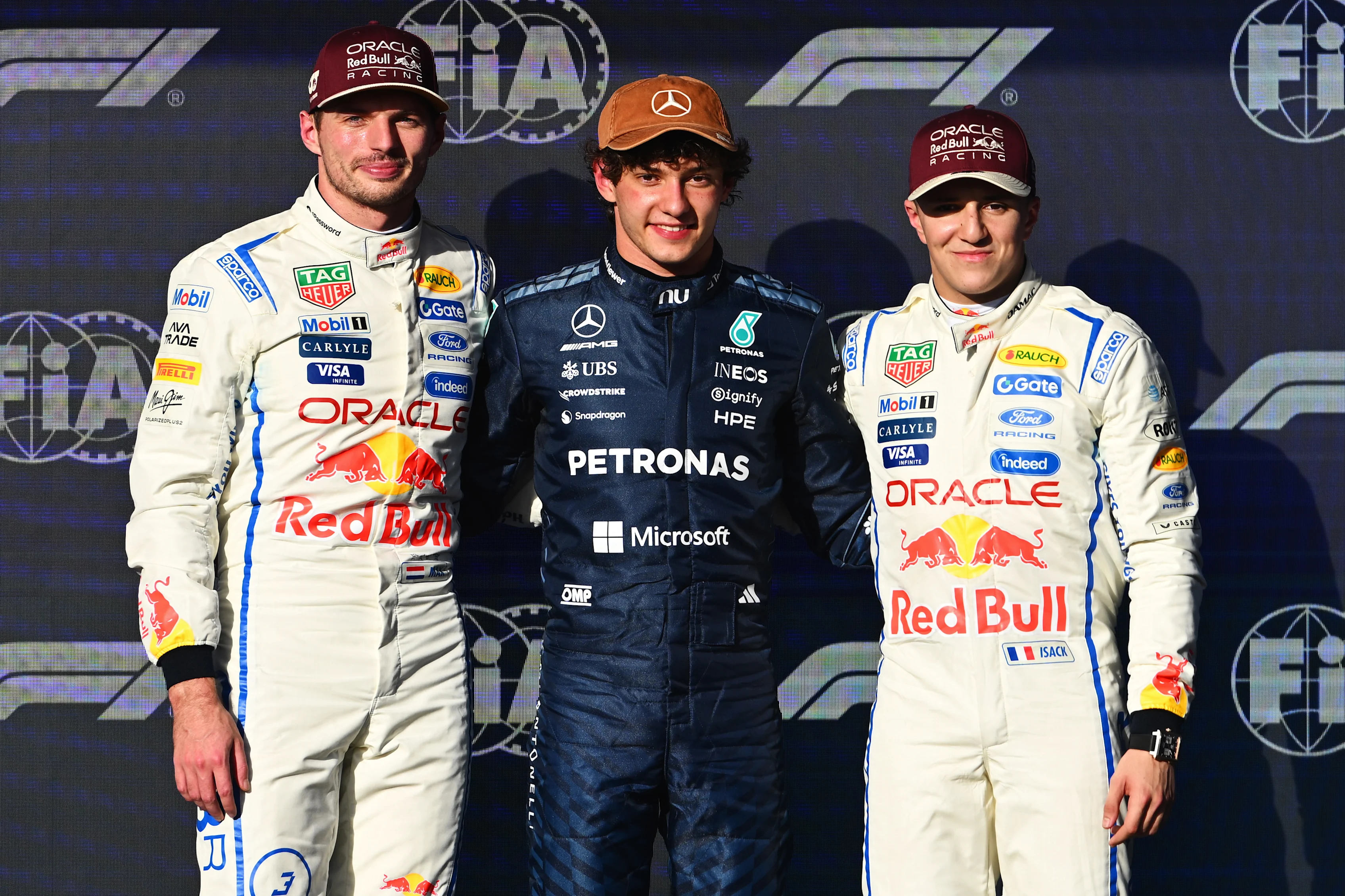 AUSTIN, TEXAS - OCTOBER 24: Pole position qualifier Andrea Kimi Antonelli of Italy and Mercedes AMG