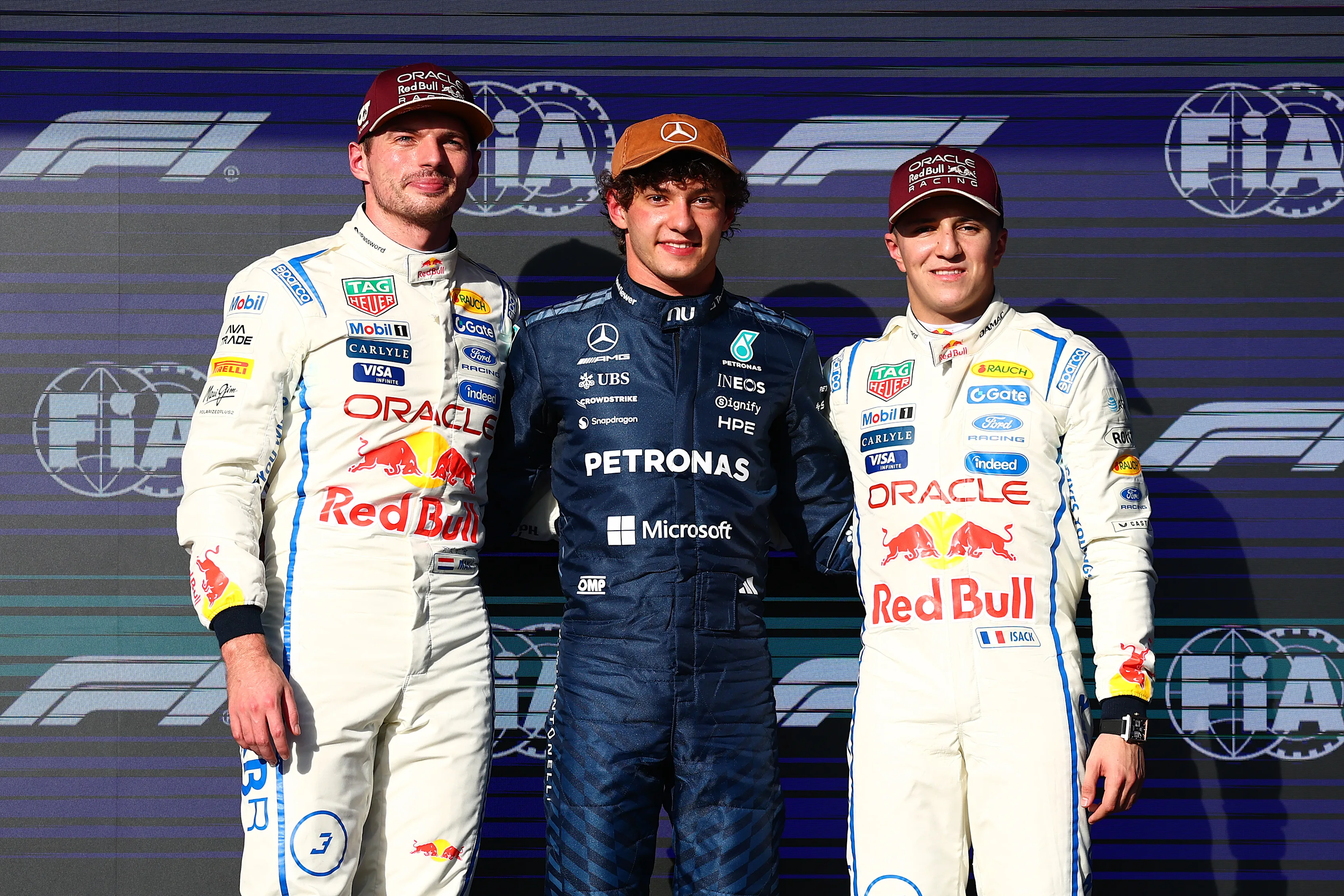 AUSTIN, TEXAS - OCTOBER 24: Pole position qualifier Andrea Kimi Antonelli of Italy and Mercedes AMG