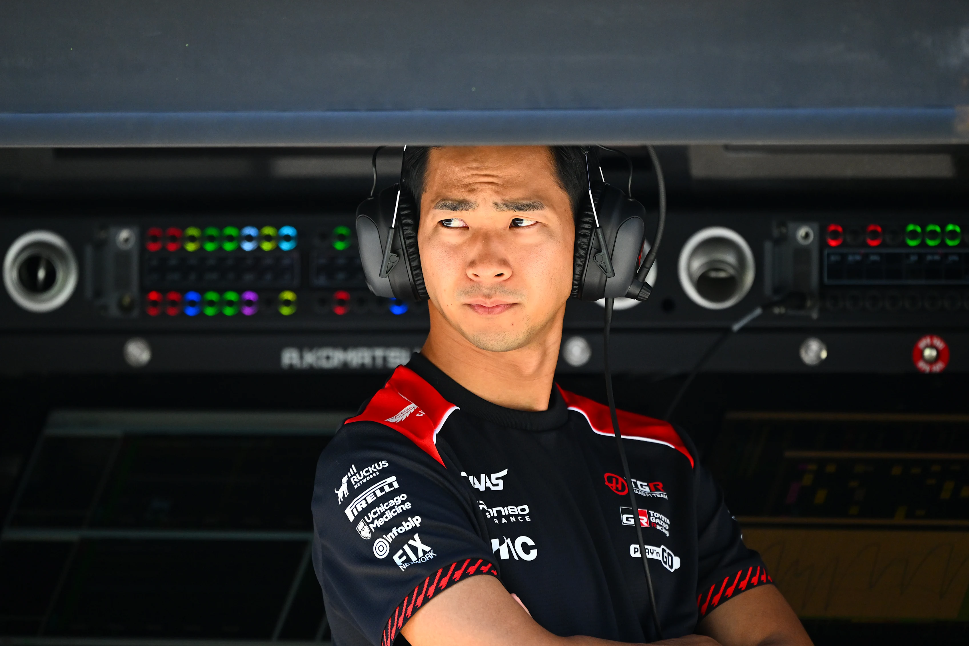 BAHRAIN, BAHRAIN - FEBRUARY 19: Ryo Hirakawa of Japan and Haas F1 looks on during day two of F1
