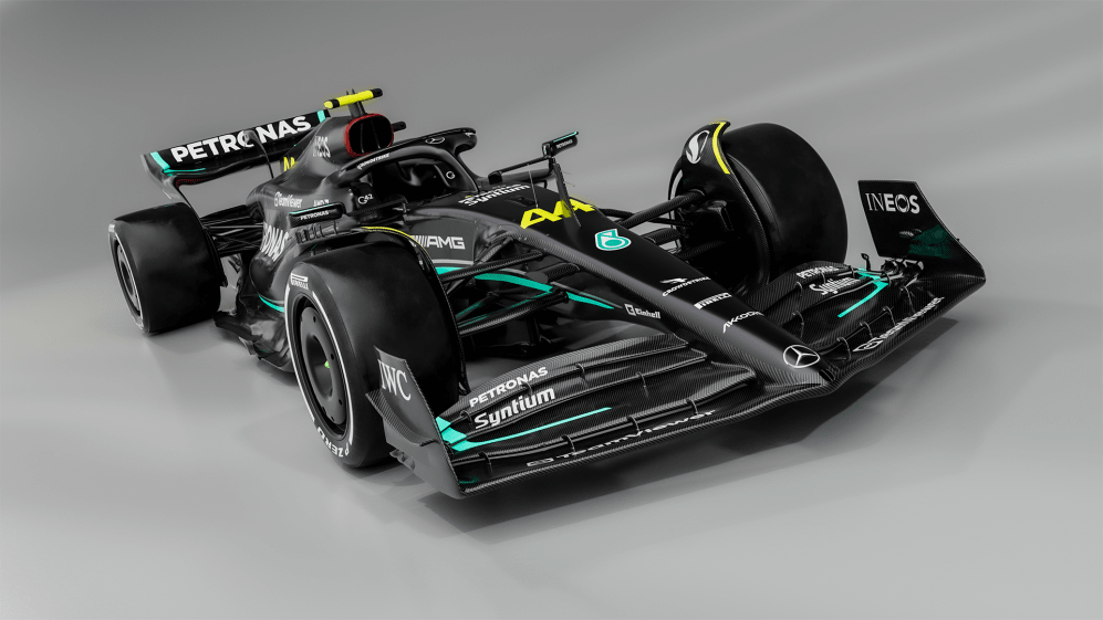 FIRST LOOK: Mercedes go back to black with new W14 for 2023 F1 season ...