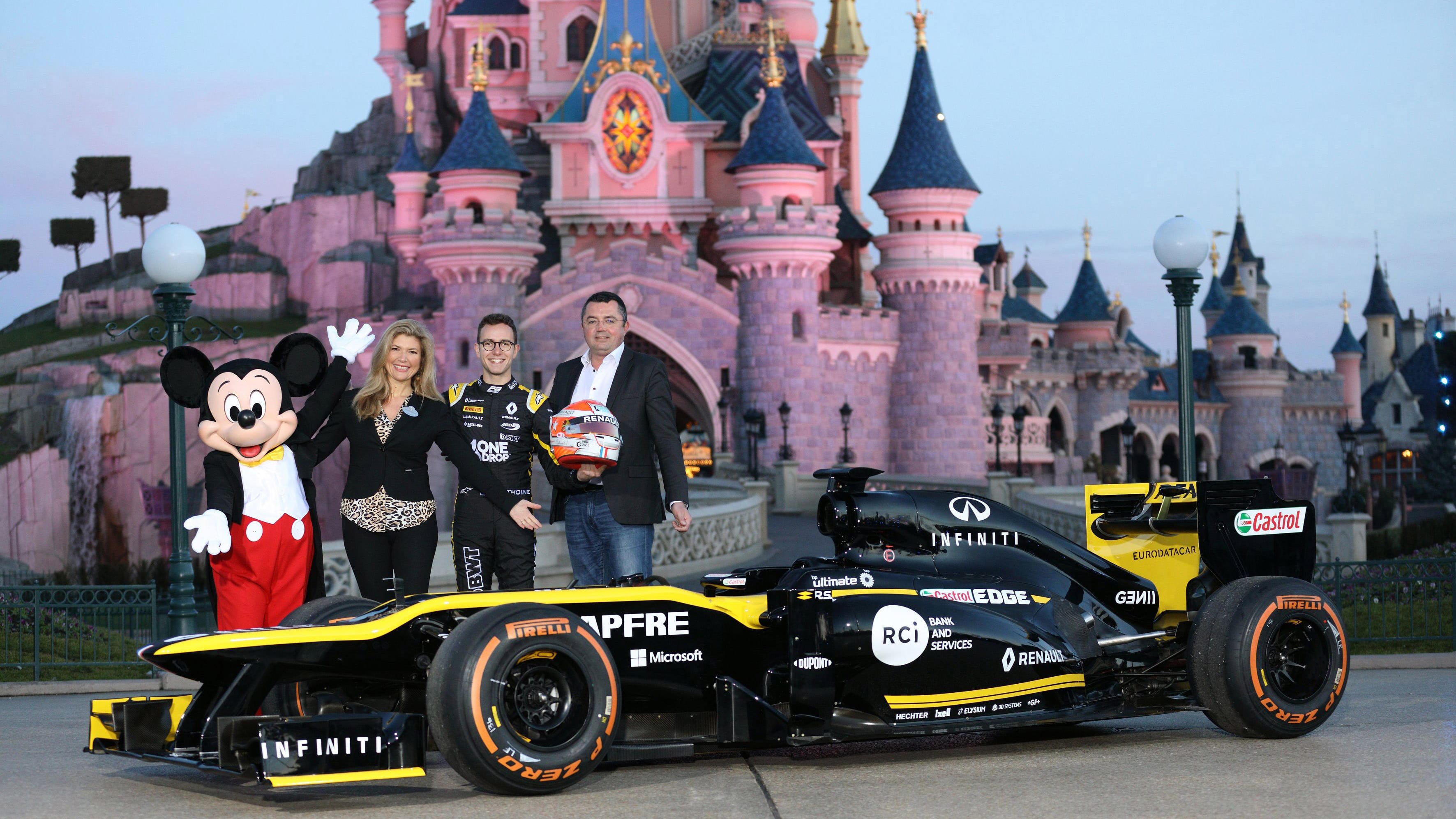 The Formula 1 Grand Prix de France and Renault F1 Team start roadshow at Disneyland Paris