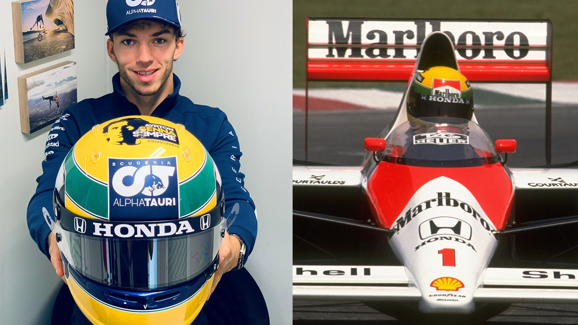 Pierre Gasly reveals Ayrton Senna tribute helmet ahead of F1's