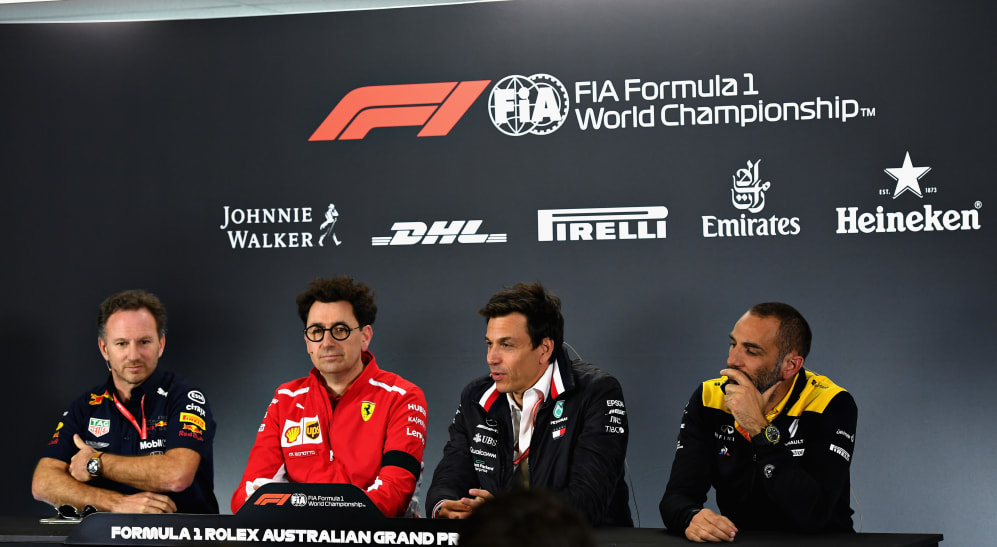 MELBOURNE, AUSTRALIA - MARCH 15: Red Bull Racing Team Principal Christian Horner, Ferrari Team