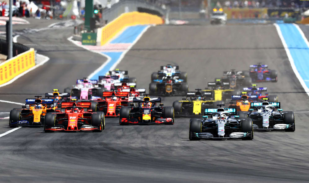LE CASTELLET, FRANCE - JUNE 23: Lewis Hamilton of Great Britain driving the (44) Mercedes AMG