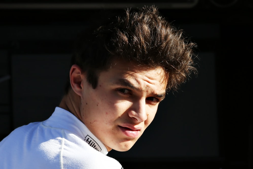 BARCELONA, SPAIN - FEBRUARY 27: Lando Norris of Great Britain and McLaren F1 looks on in the