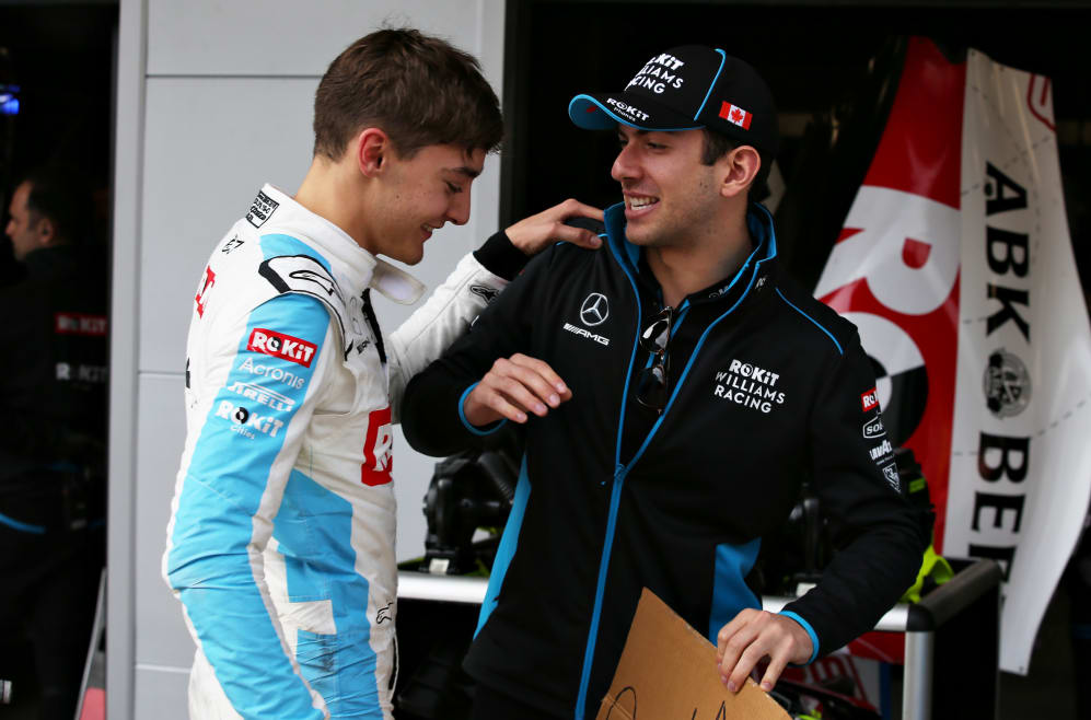 BARCELONA, SPAIN - FEBRUARY 28: George Russell of Great Britain and Williams and Nicholas Latifi of