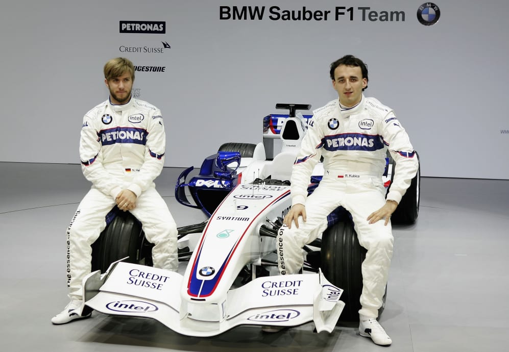 VALENCIA, SPAIN - JANUARY 16: Nick Heidfeld of Germany and BMW Sauber and Robert Kubica of Poland