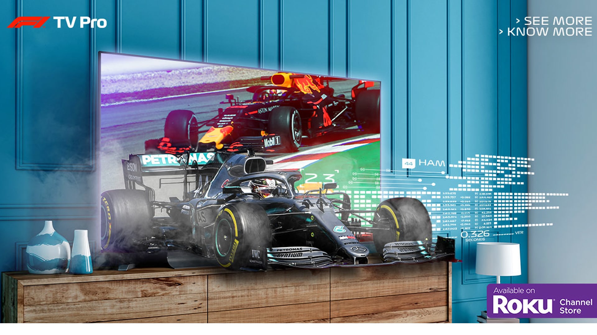 F1 TV available on the Roku platform in the USA Formula 1®