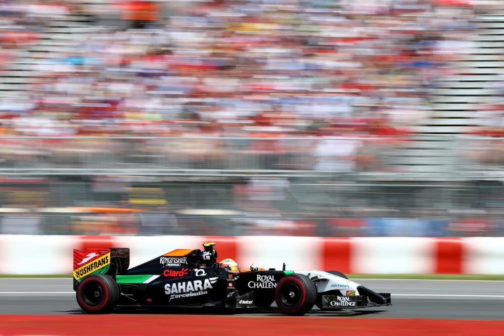 MONTREAL, QC - JUNE 08: Sergio Perez of Mexico and Force India drives during the Canadian Formula
