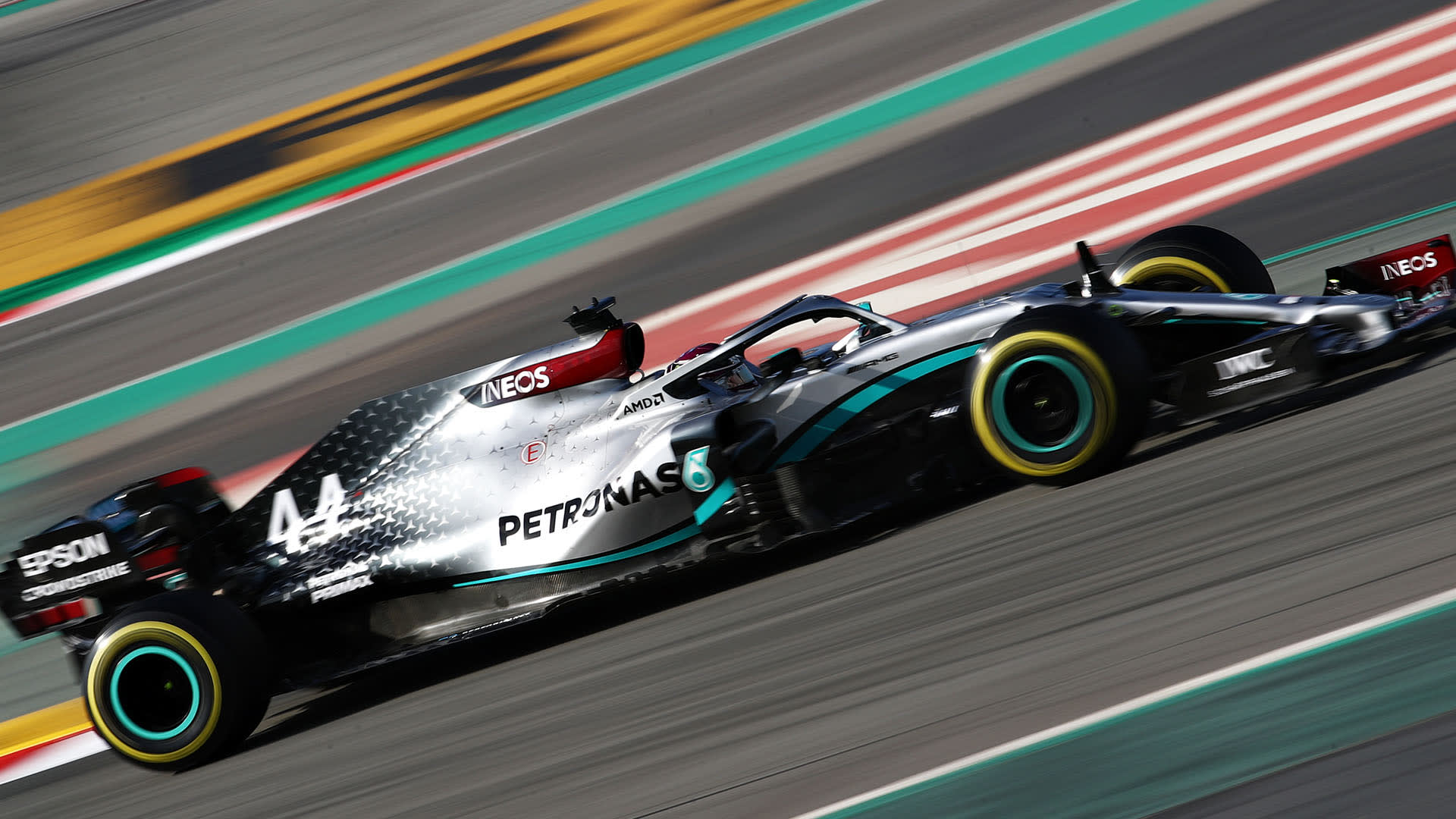 2020 F1 pre-season testing Day 1 report Hamilton sets pace ahead of Mercedes team mate Bottas Formula 1®