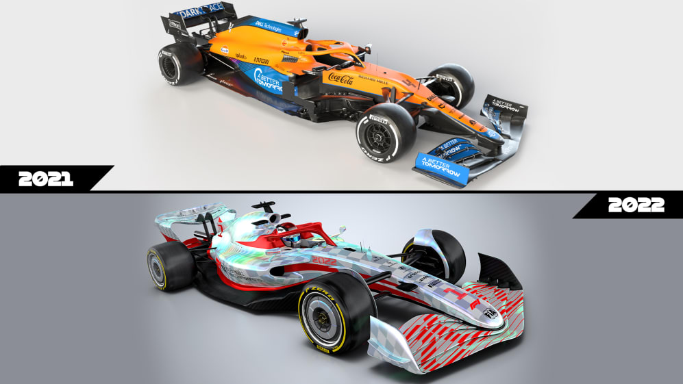ANALYSIS: Comparing the key differences between the 2021 and 2022 F1 car  designs