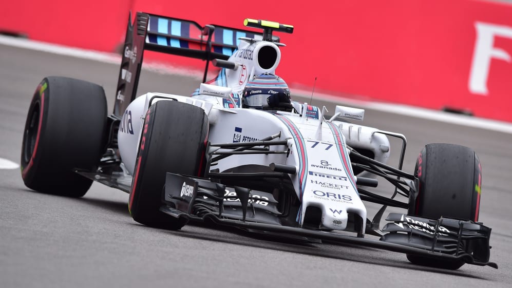 Williams Martini Racing's Finnish driver Valtteri Bottas drives his car during the Russian Formula