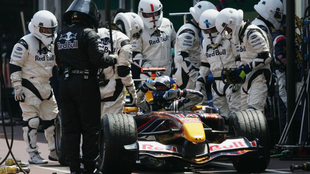 MONTE CARLO, MONACO - MAY 22:  David Coulthard of Great Britain and Red Bull Racing makes a