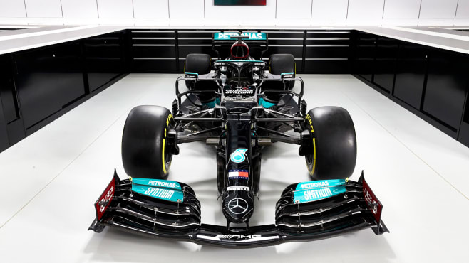 Mercedes retain black livery as they unveil Hamilton and Bottas' new F1 car  for 2021