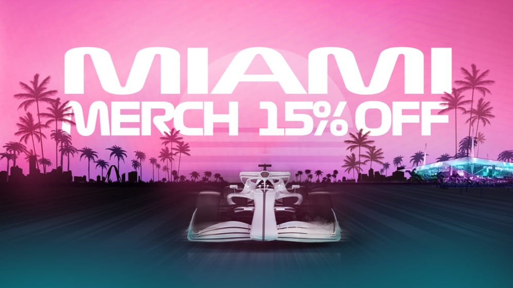 Get 15% off F1 official merch for the first ever Miami Grand Prix